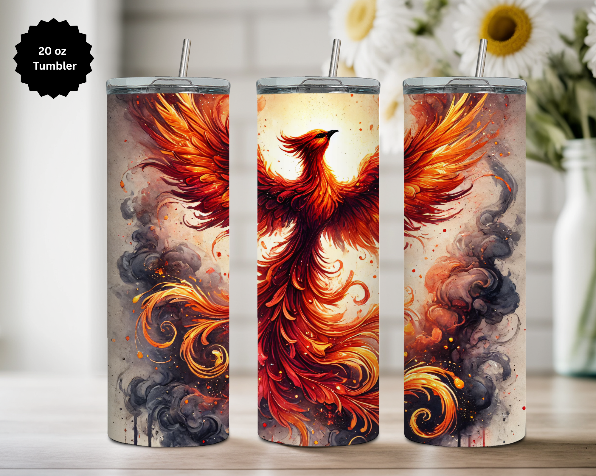 Phoenix 20 oz Stainless Steel Tumbler - Rise & Shine Collection