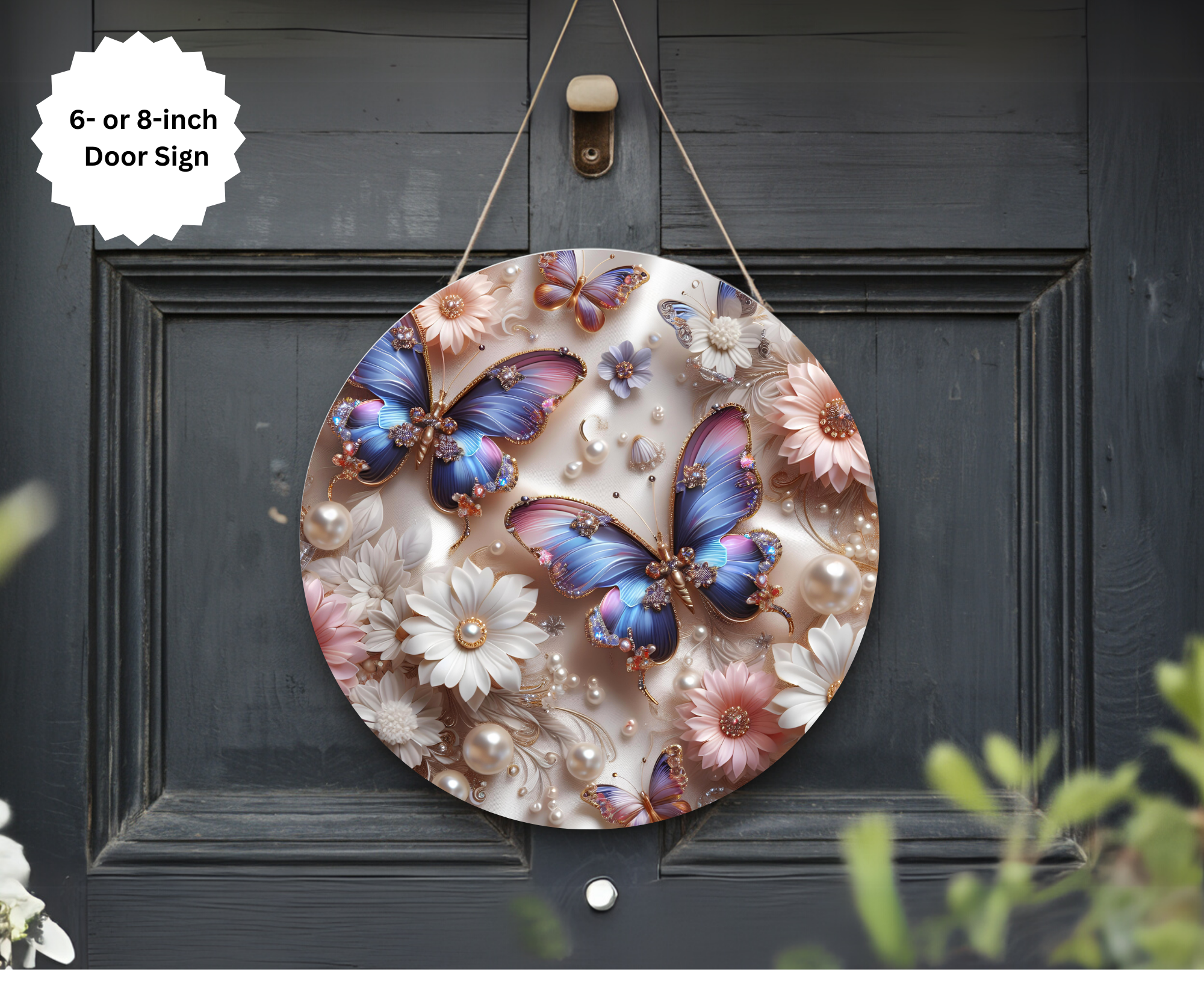 Butterfly Door Signs, Multiple images options.