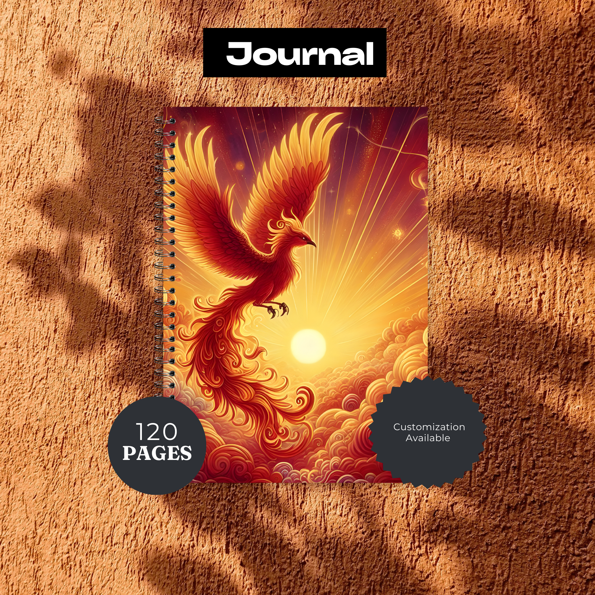 Phoenix Journal - 120 Page Lined Notebook for Writing & Planning