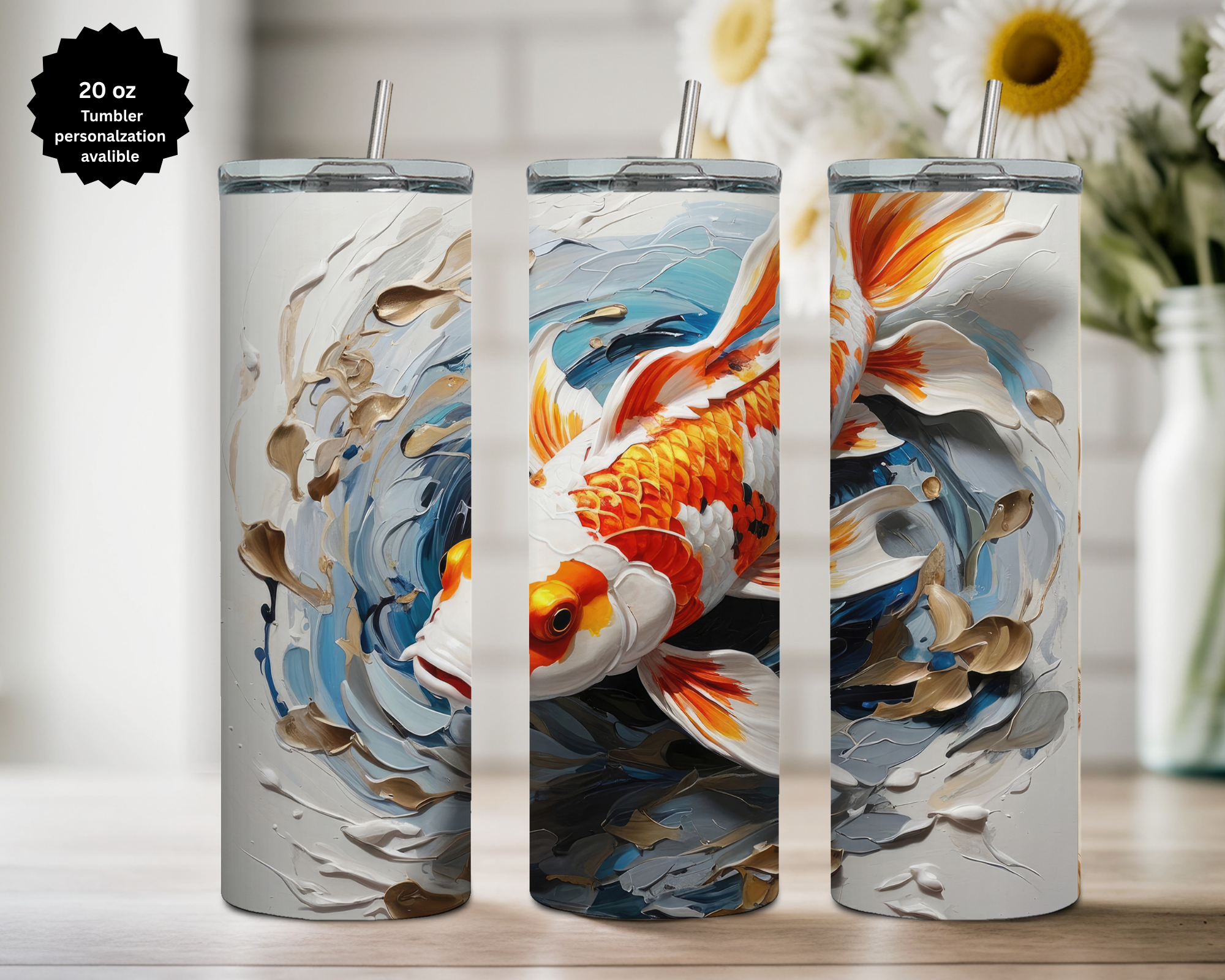 Koi Fish 20 Oz Tumblers