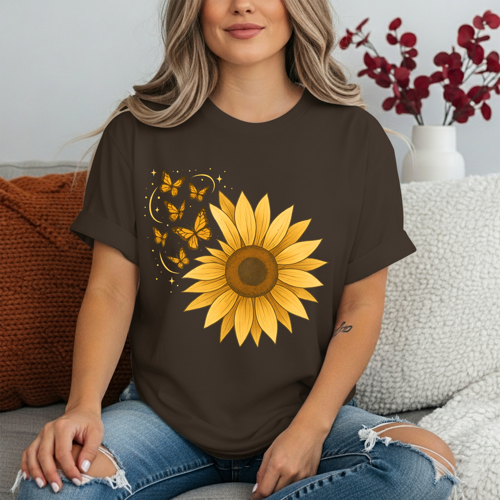 Sunflower Butterflies Tee