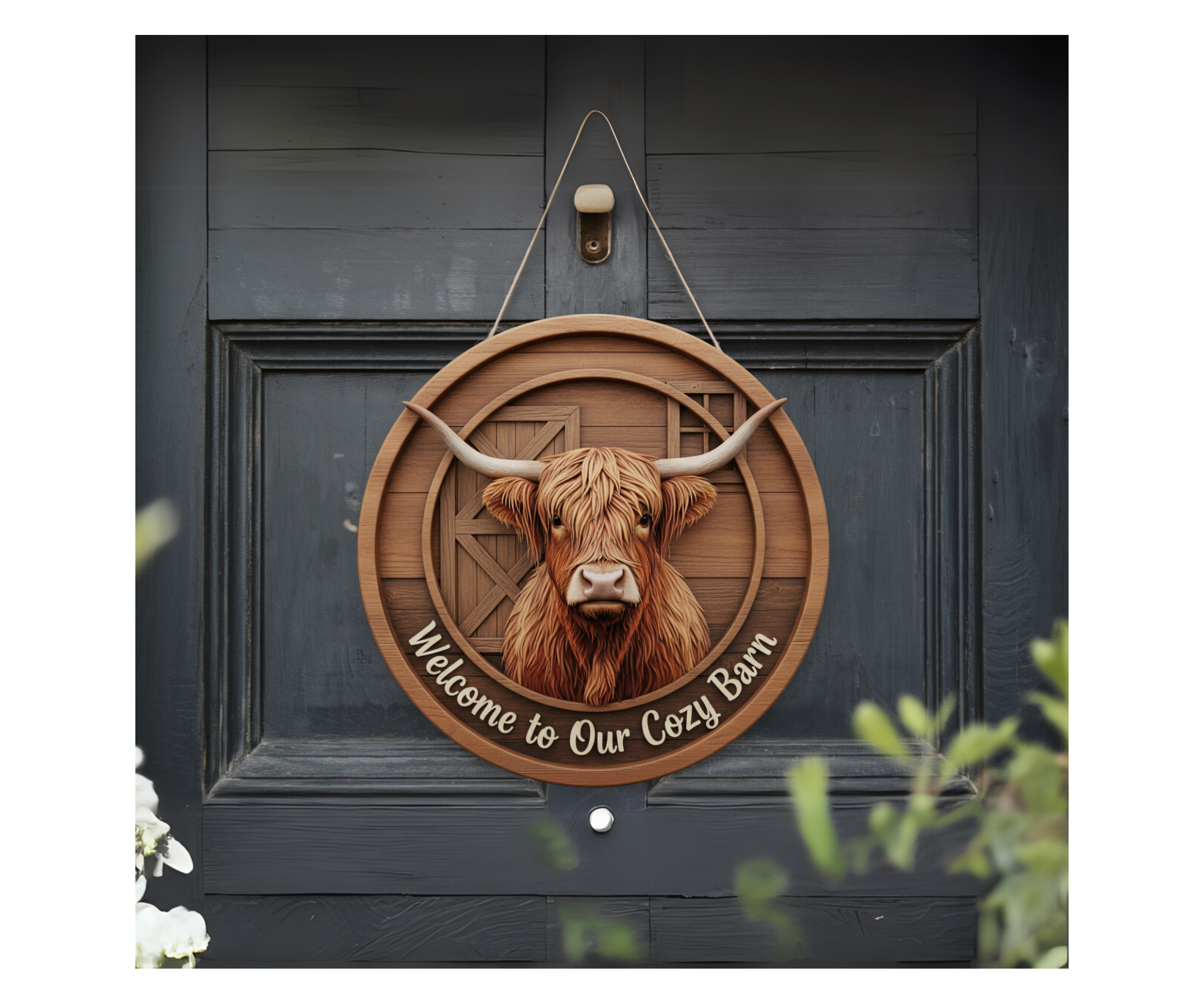 Highland Cow Door Signs