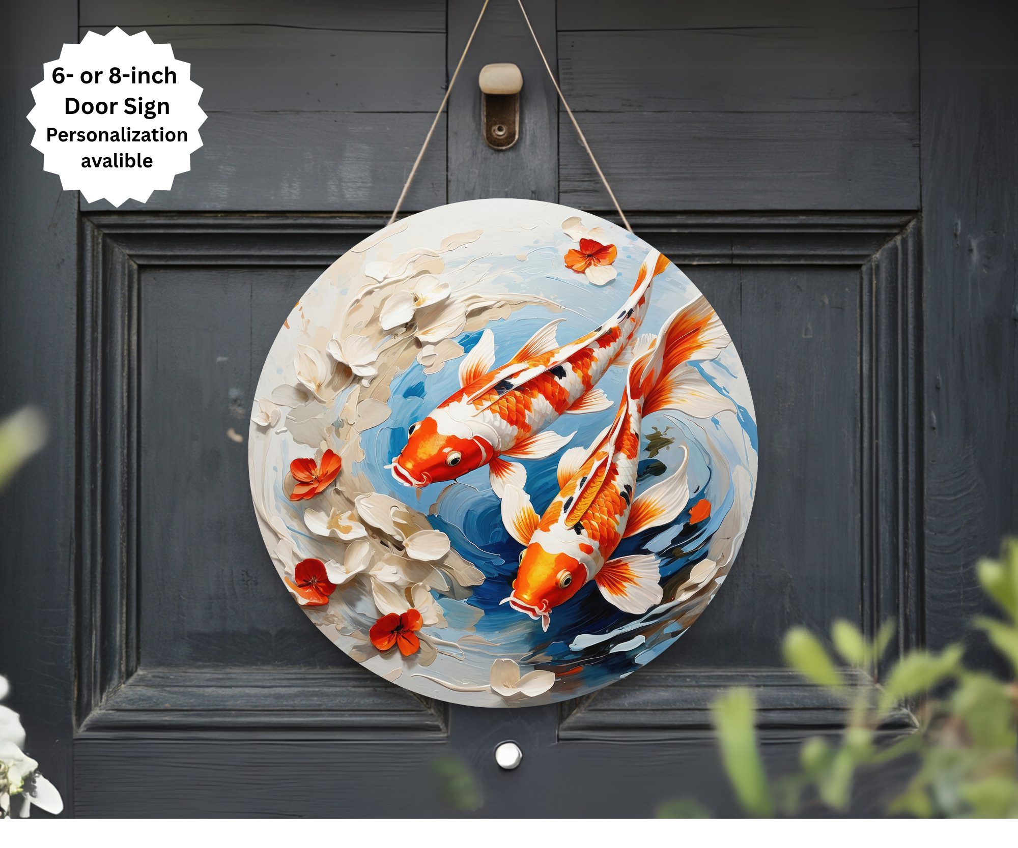 Koi Fish Door Signs