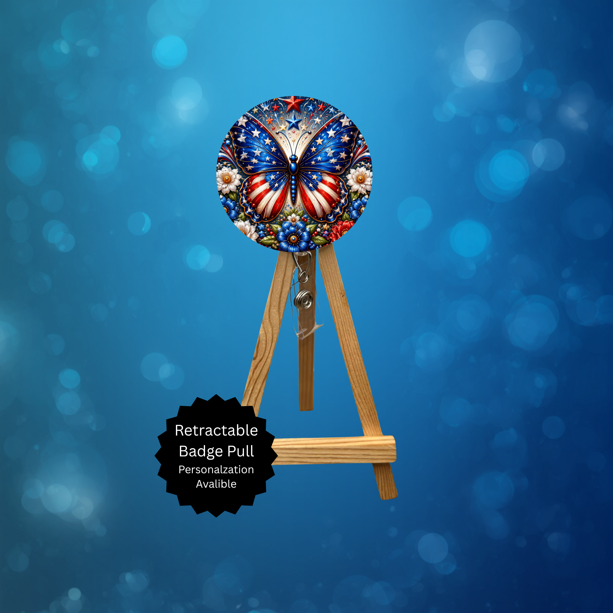 4th of July badge Pull