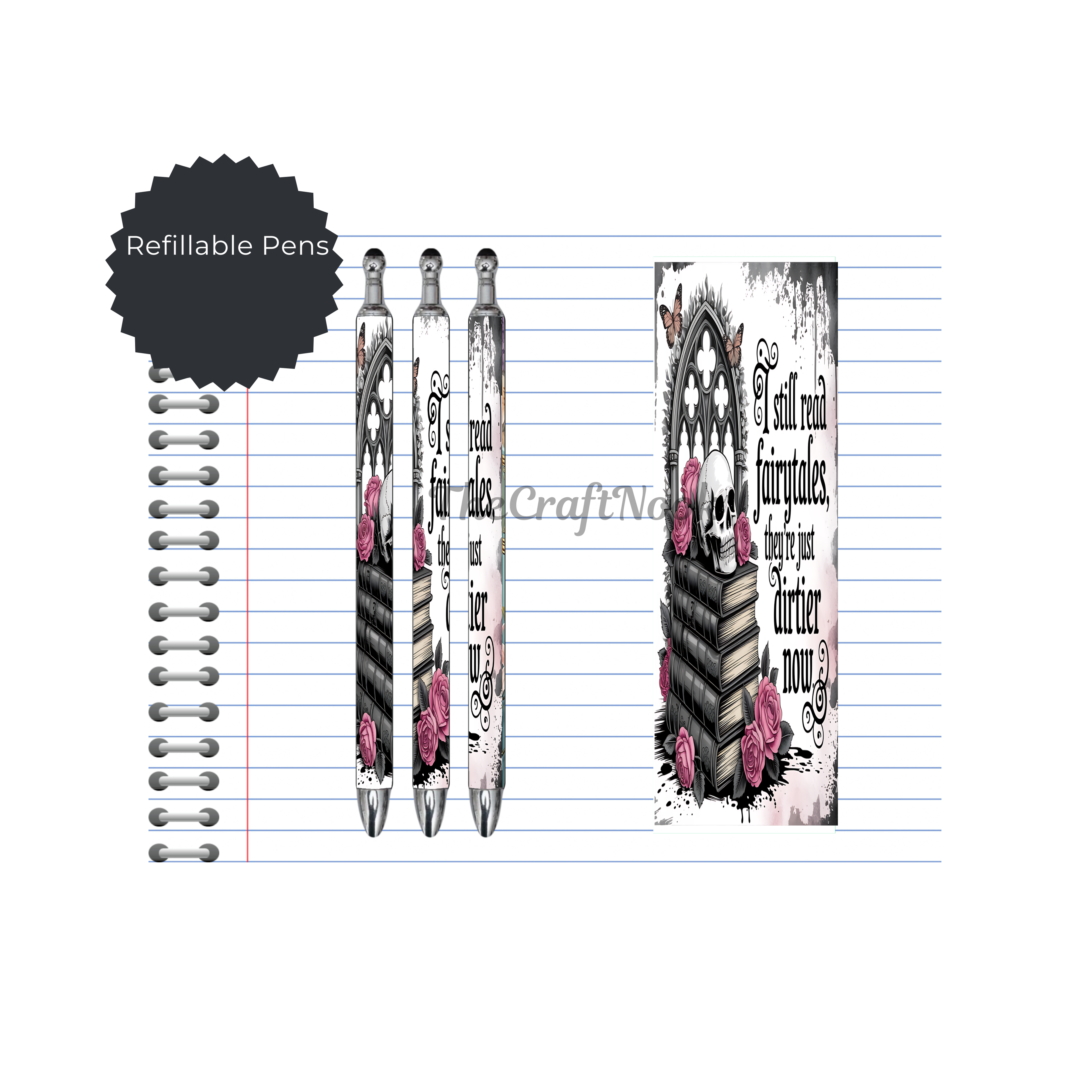 Refillable Pens, Once Upon a Pen – Book Lover Writing Pen. Multiple options and Images available