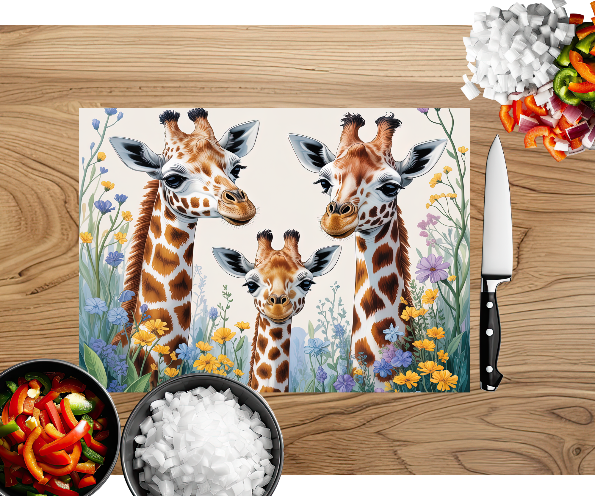 Gentle Giraffe Dreams Cutting Board