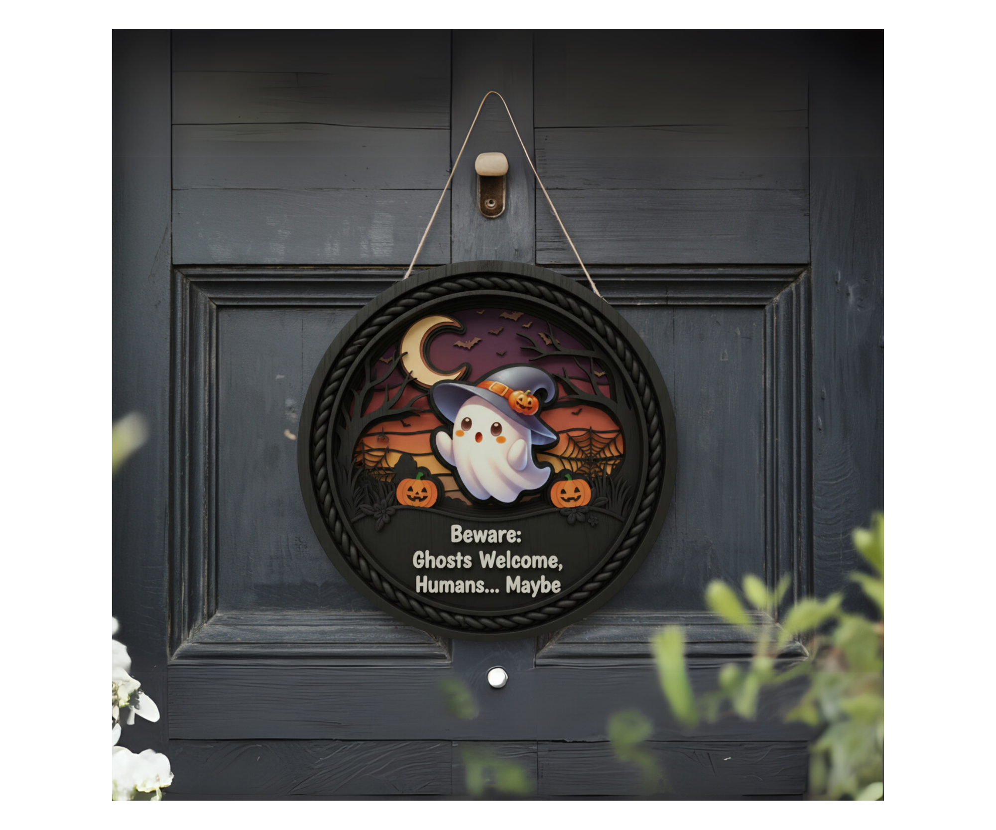 Spooky season Halloween Door signs