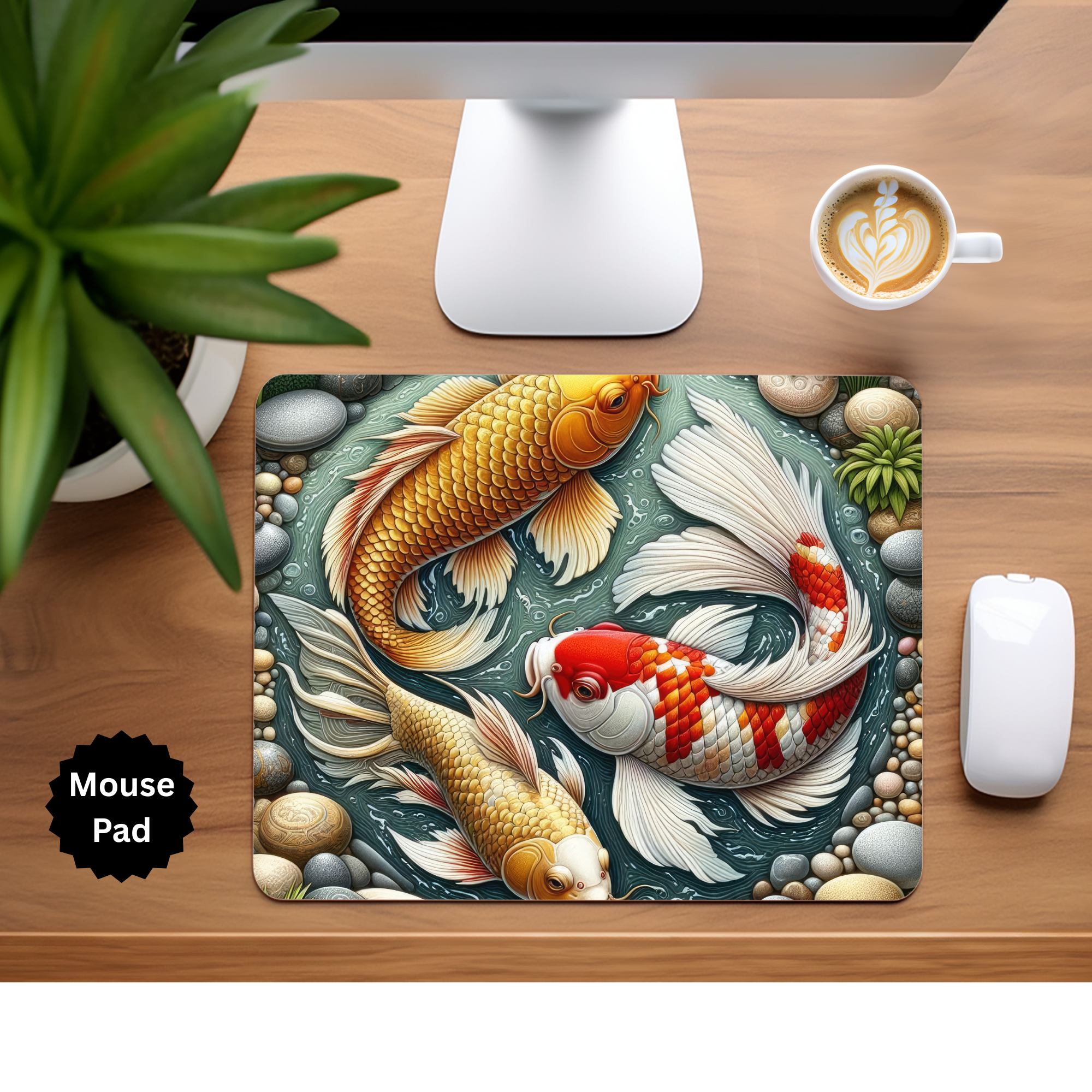 Koi Fish Mouse Pad