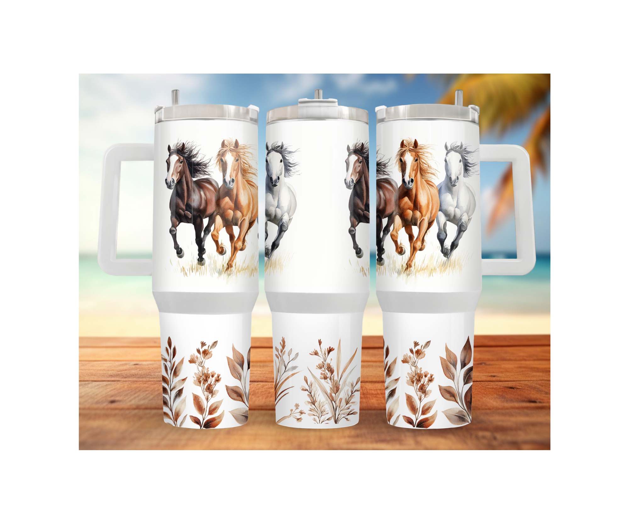 Horse Stainless Steel Tumblers and mugs Multiple Sizes and Images Available