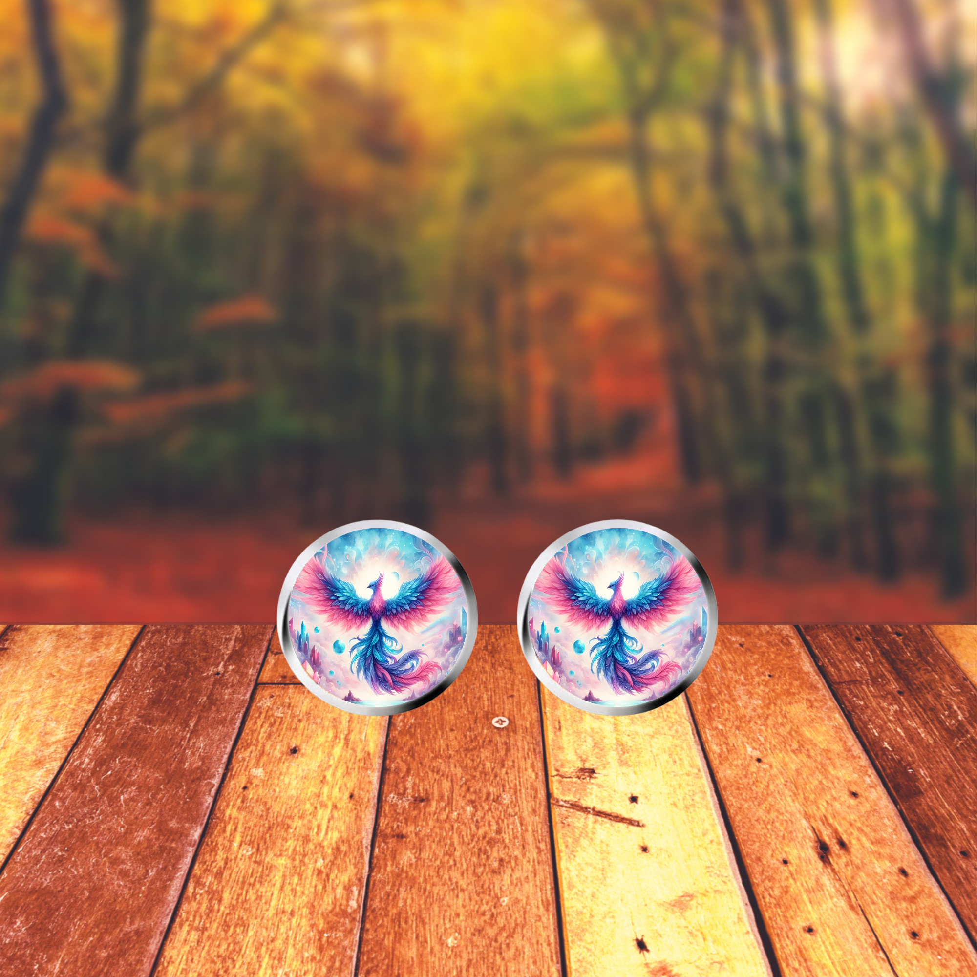 Phoenix Stud or Dangle Earrings