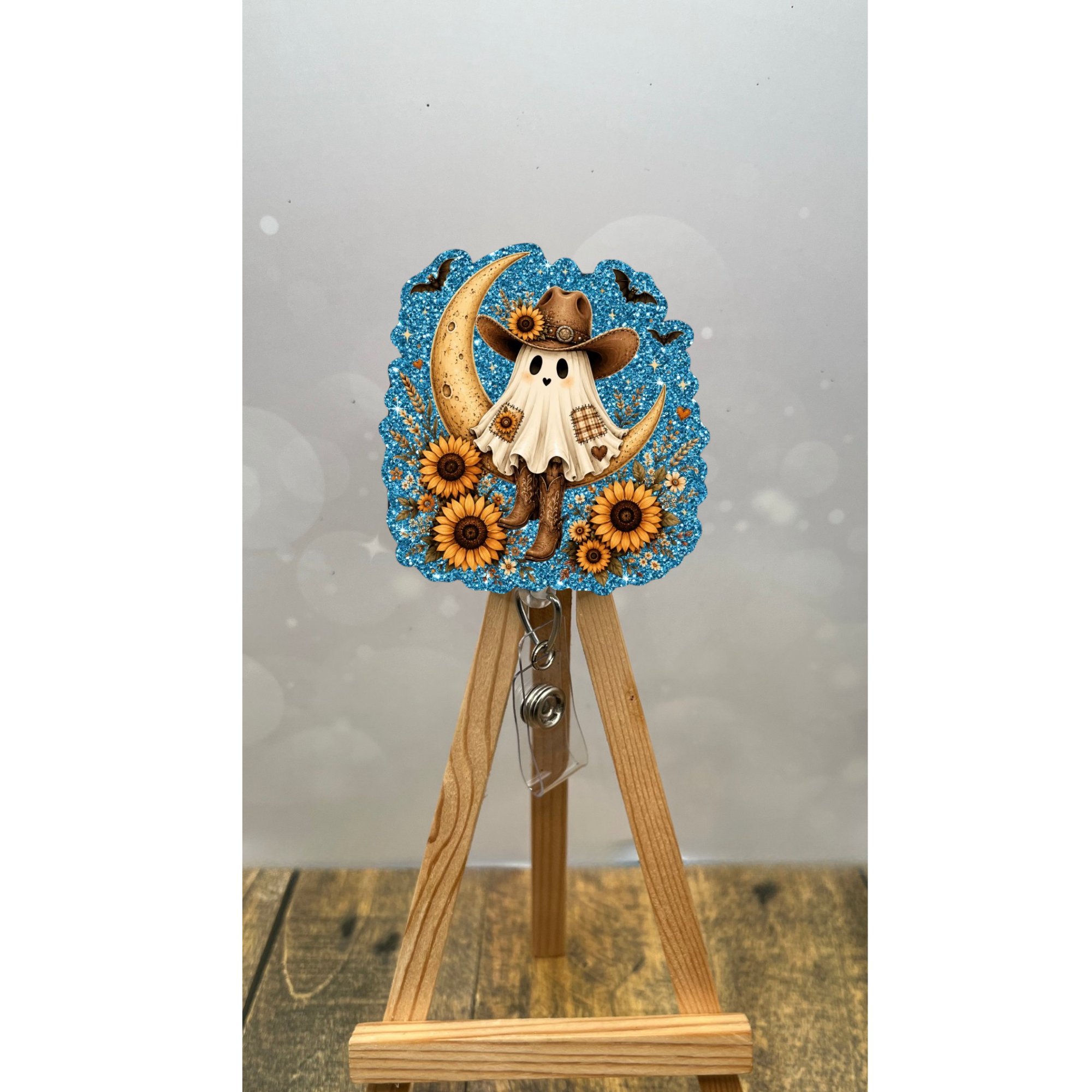 Rustic Boo Badge Pull