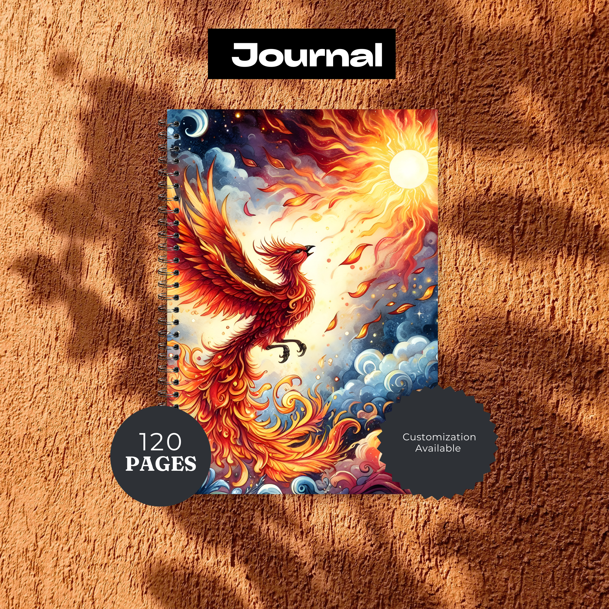Phoenix Journal - 120 Page Lined Notebook for Writing & Planning