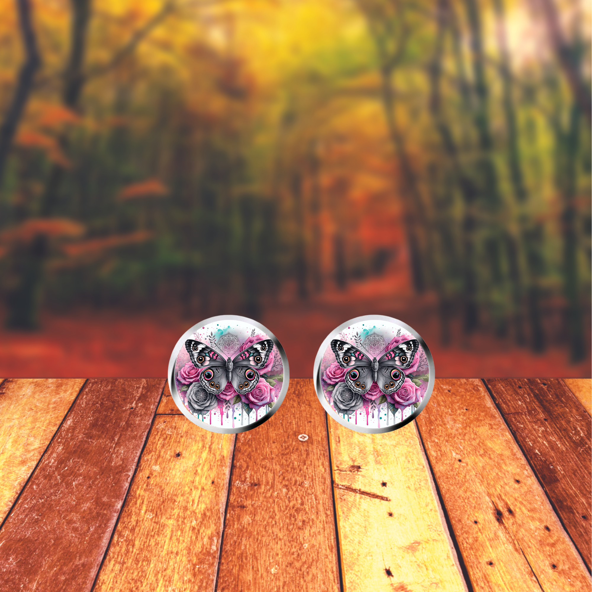Butterfly Stud or Dangle Earrings