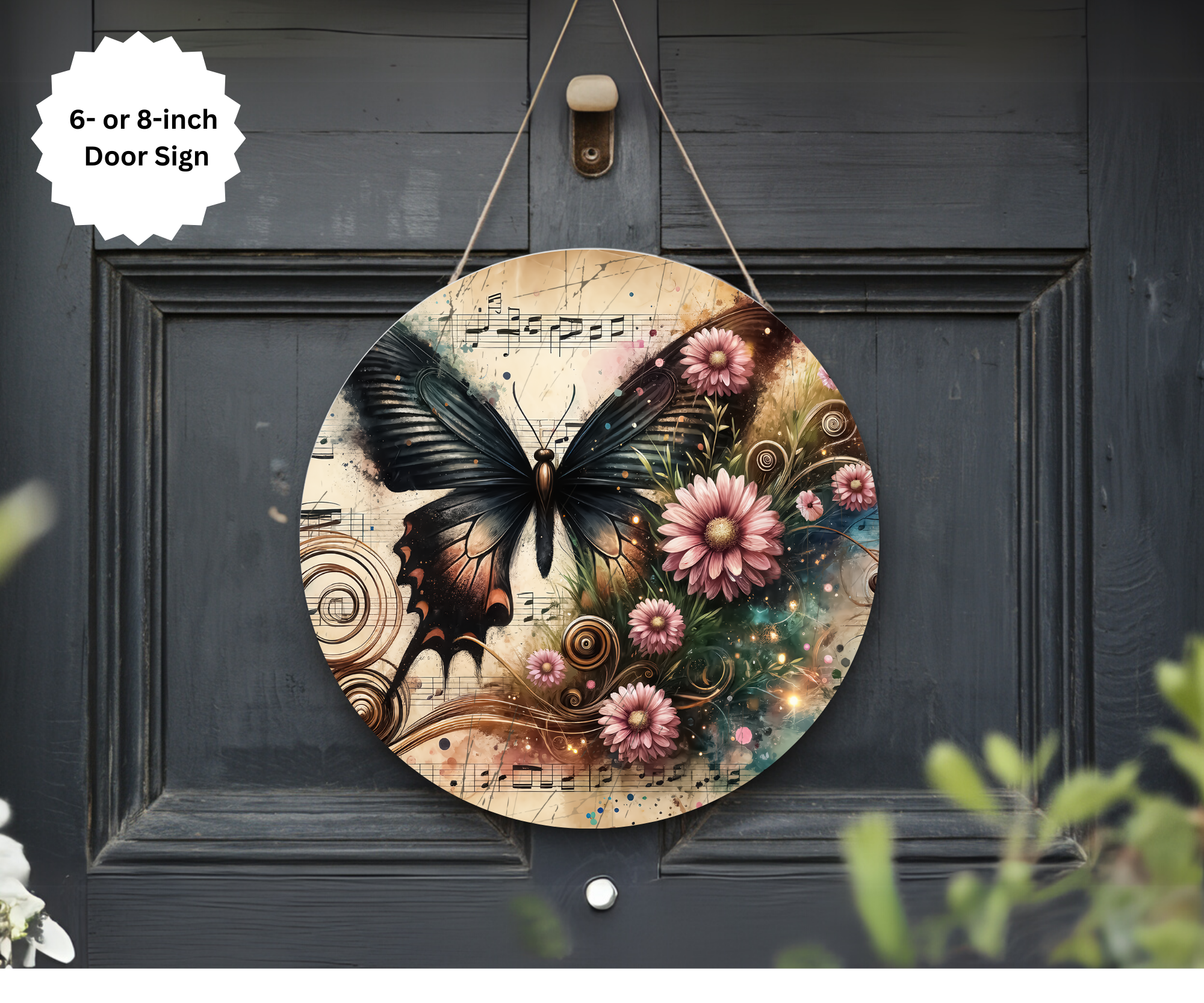 Butterfly Door Signs, Multiple images options.