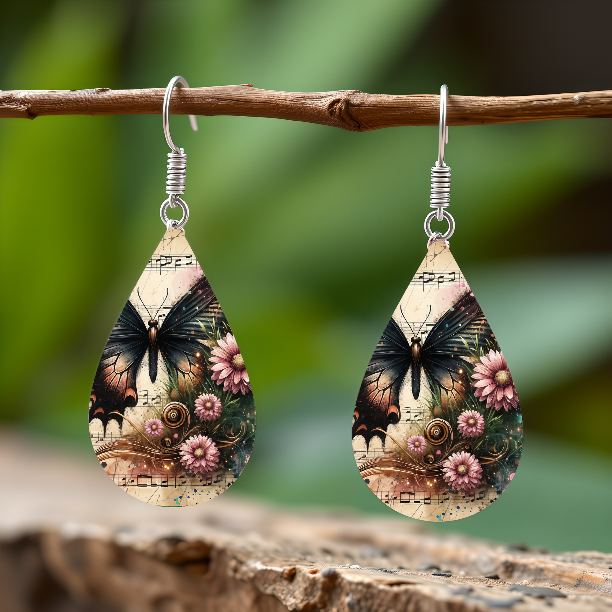 Butterfly Teardrop Earrings