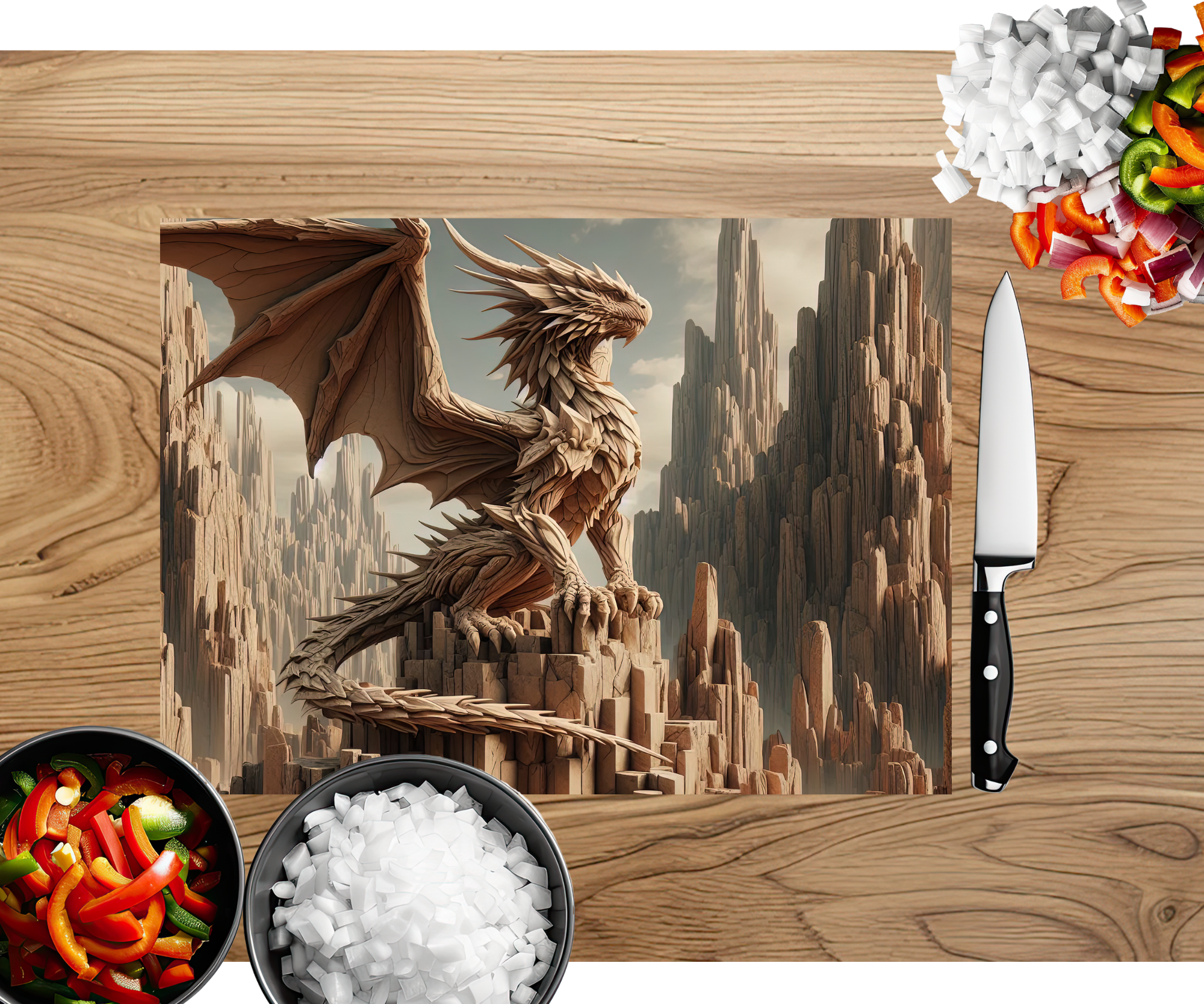 Majestic Dragon Scales Cutting Board
