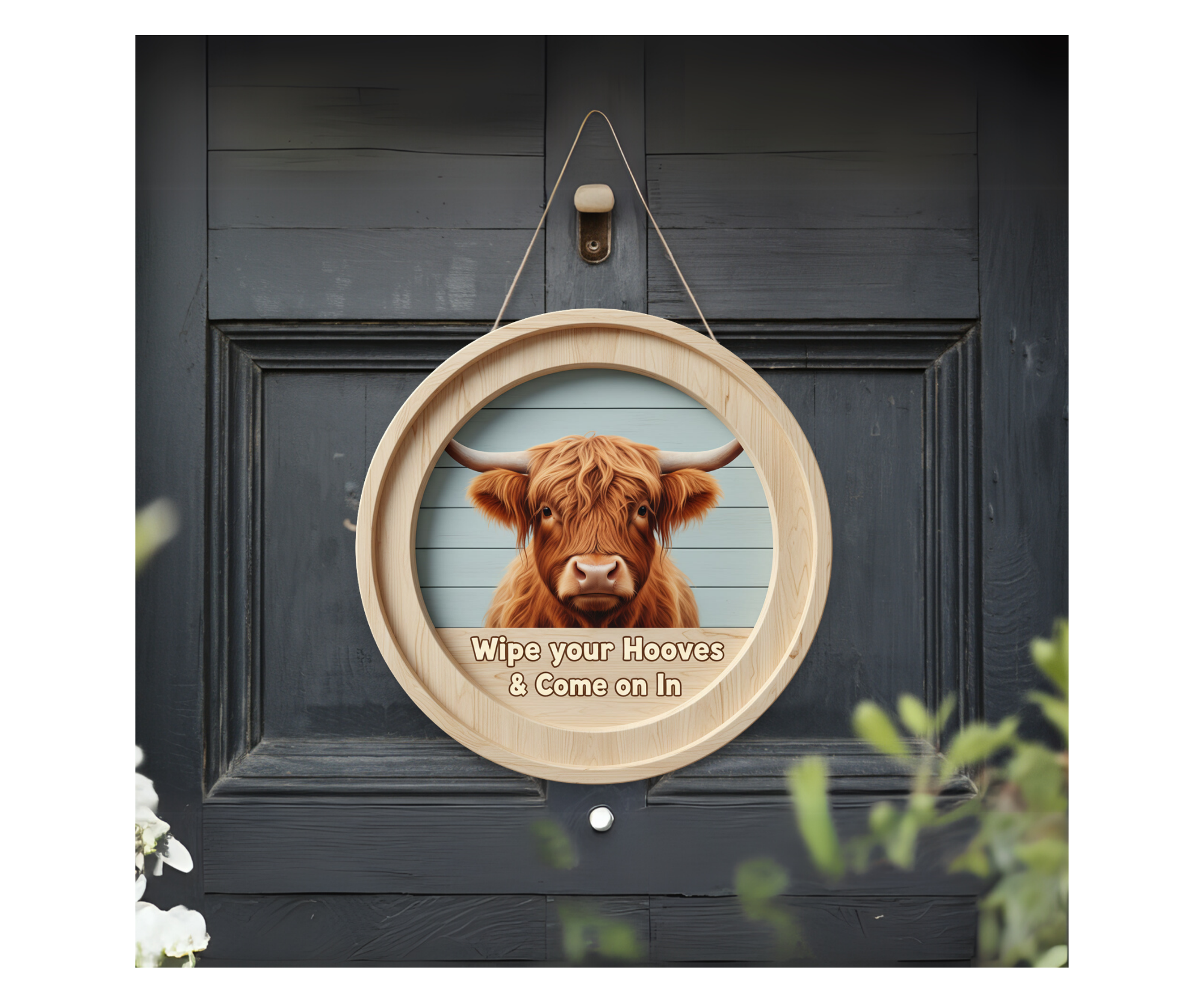 Highland Cow Door Signs