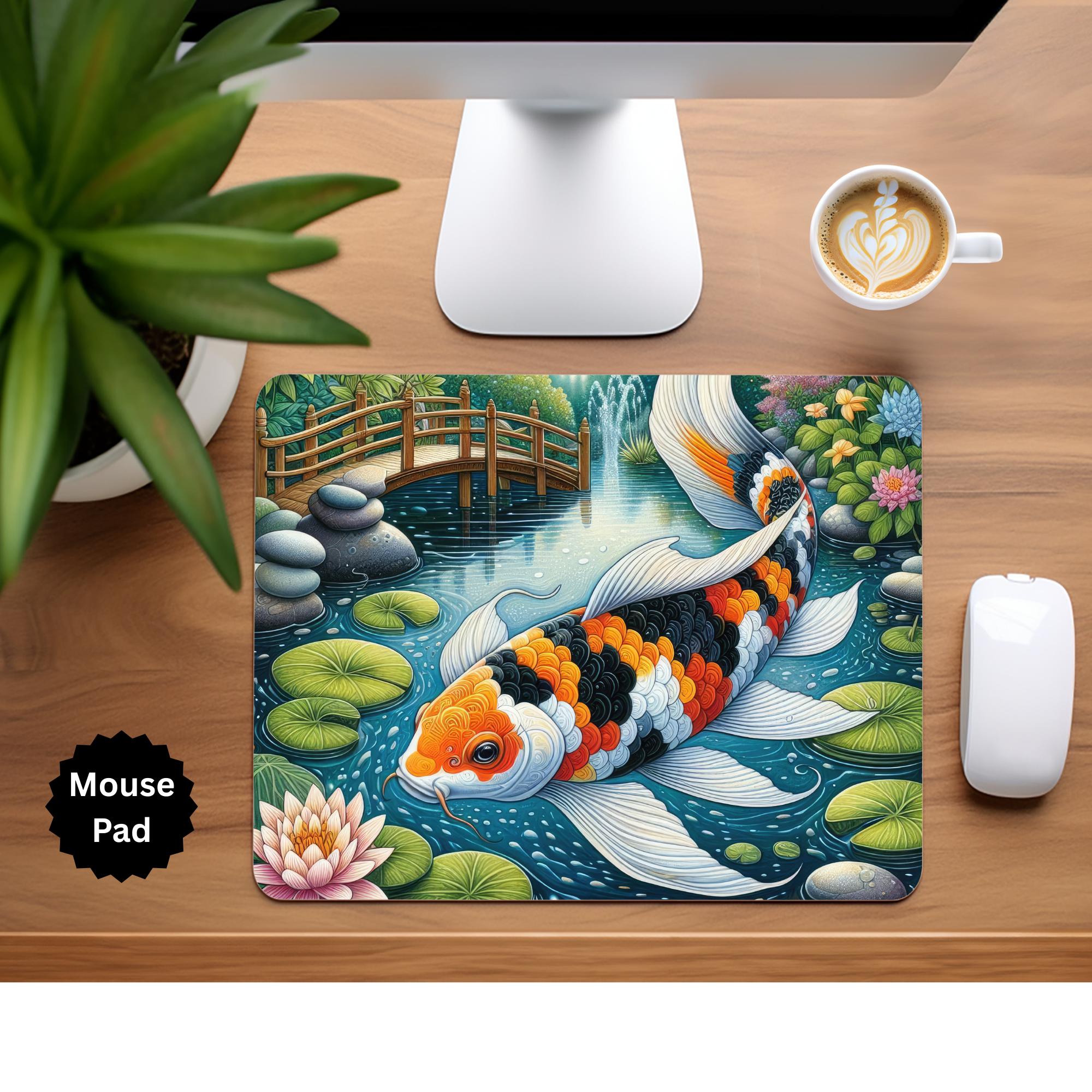 Koi Fish Mouse Pad