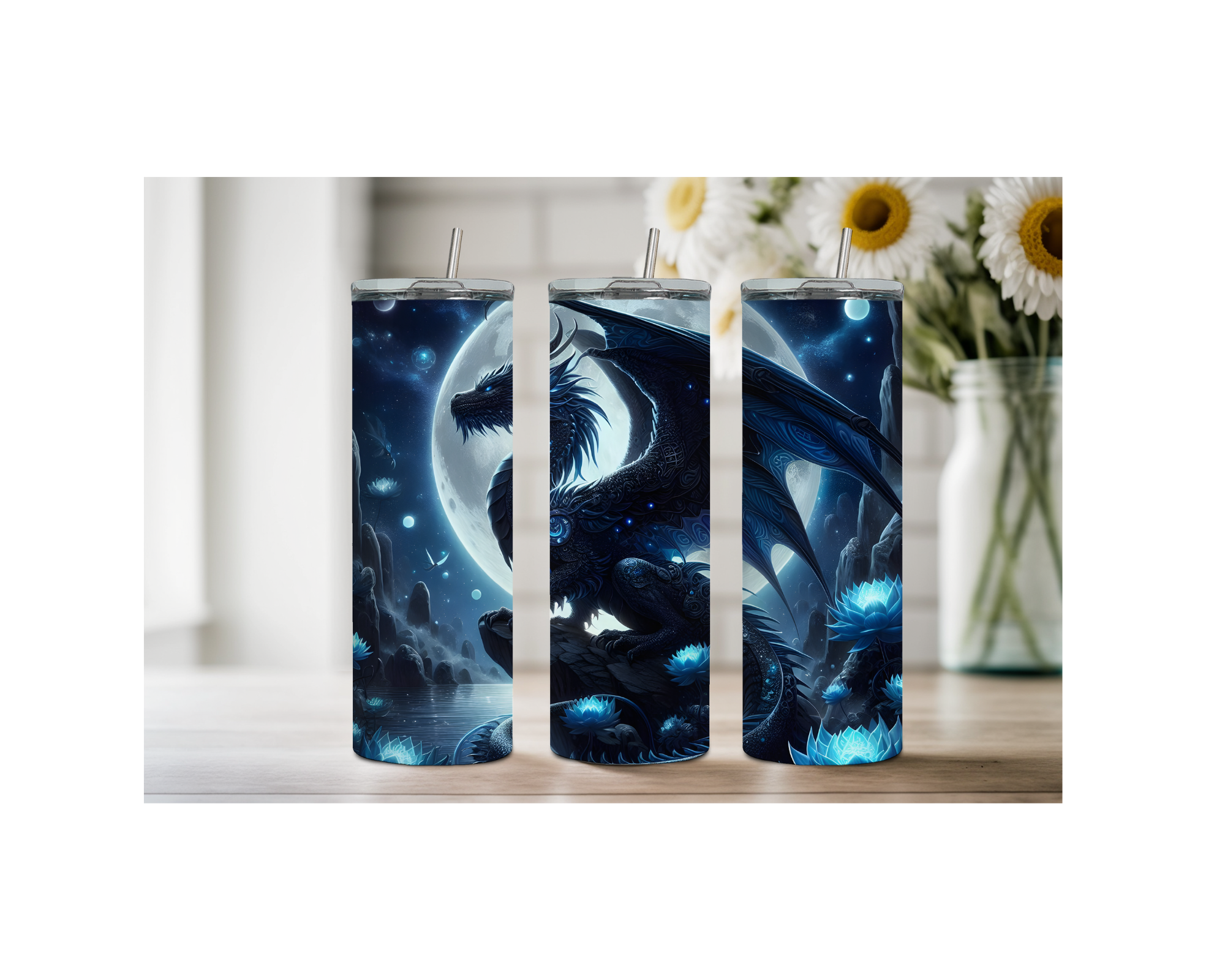 Mystic Scales Dragon Stainless Tumbler. Multiple Sizes and Images Available.