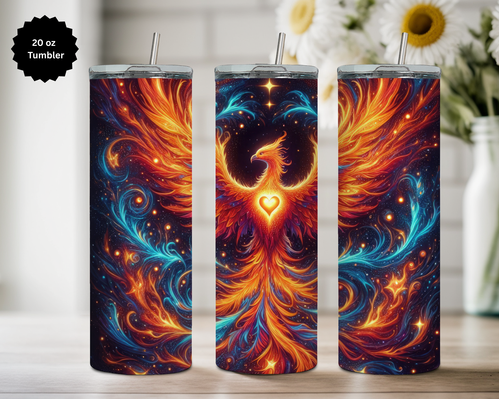 Phoenix 20 oz Stainless Steel Tumbler - Rise & Shine Collection
