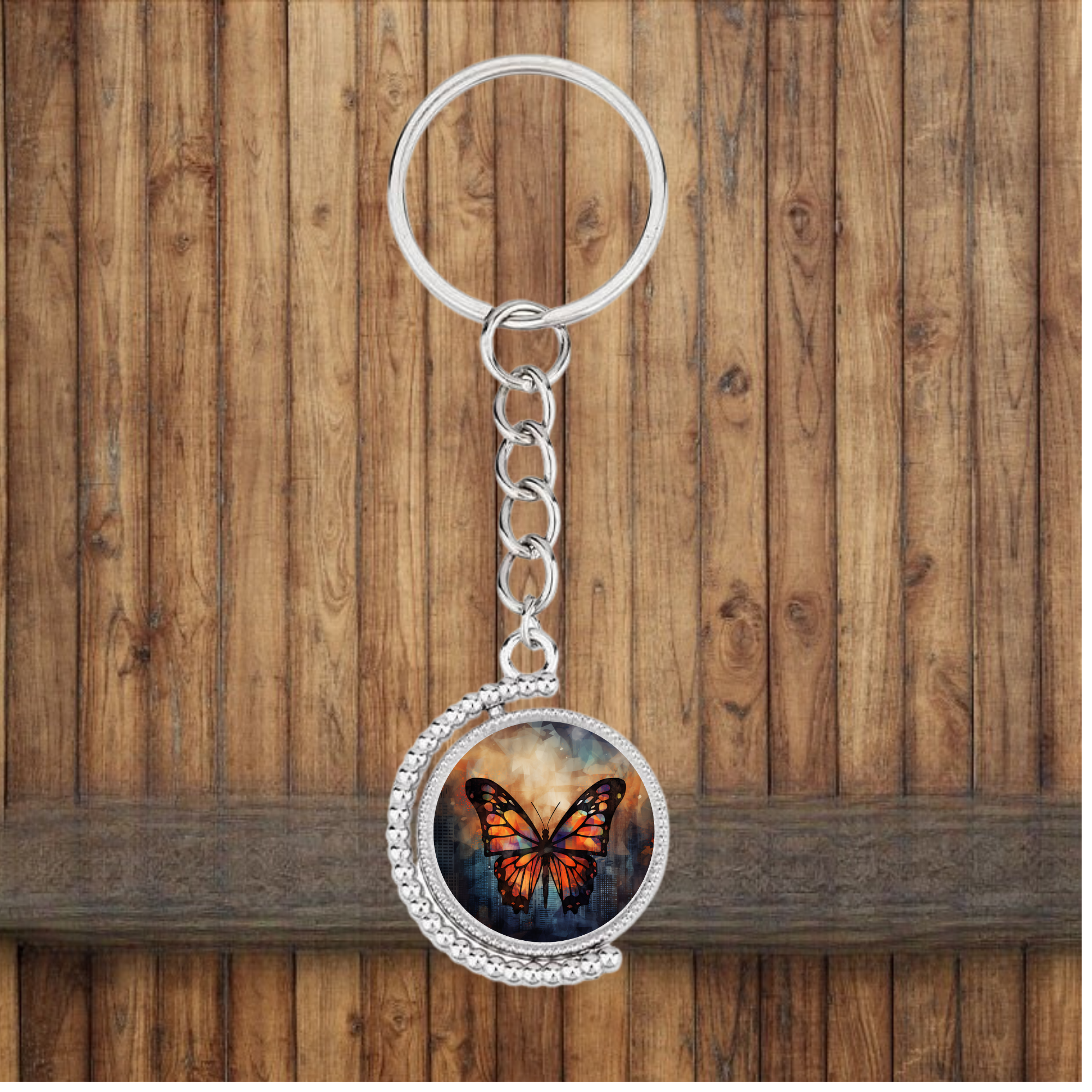 Bezel Butterfly Keychain