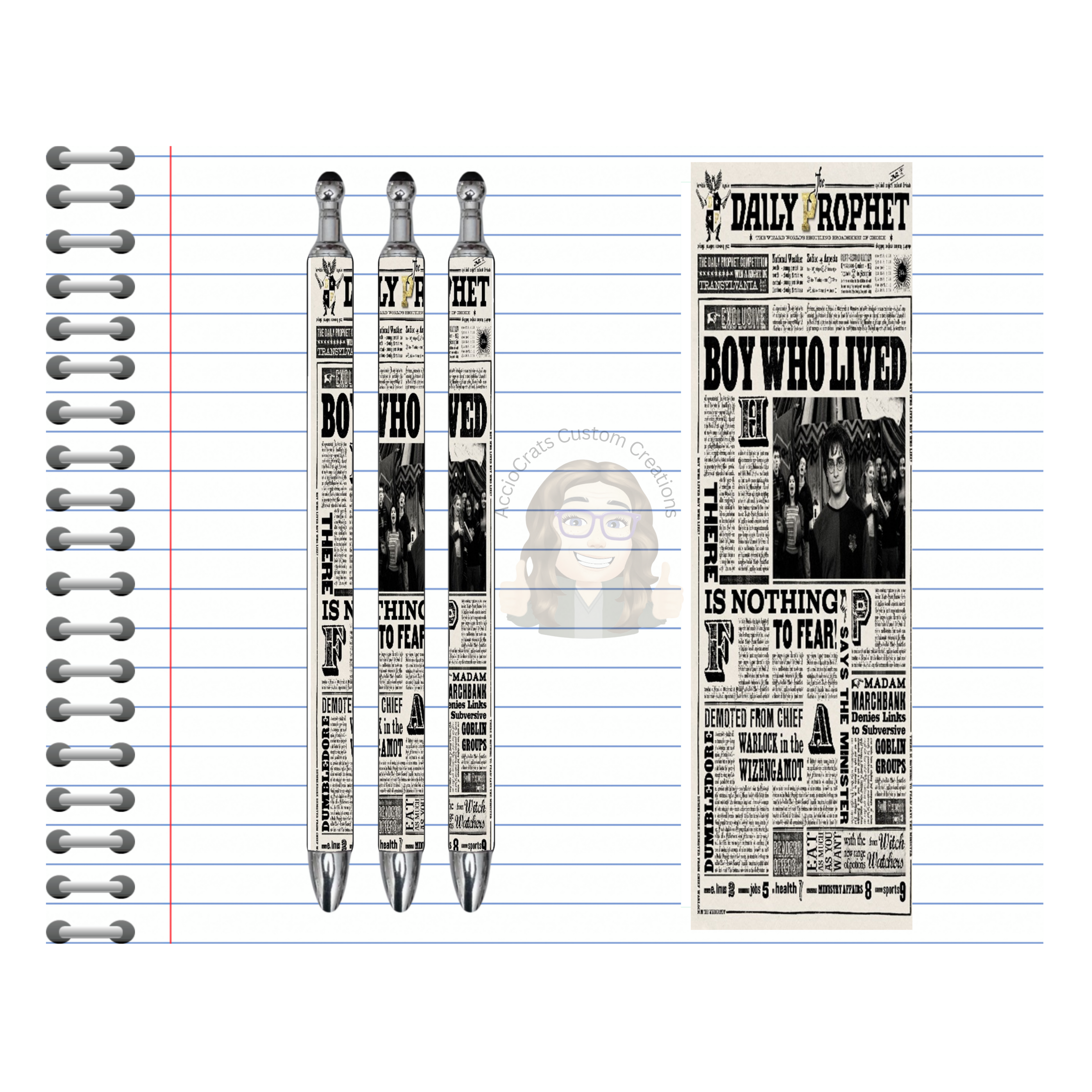 Refillable Pens, Wizard Images. Write with a little magic! ✨🪄Multiple options and Images available.