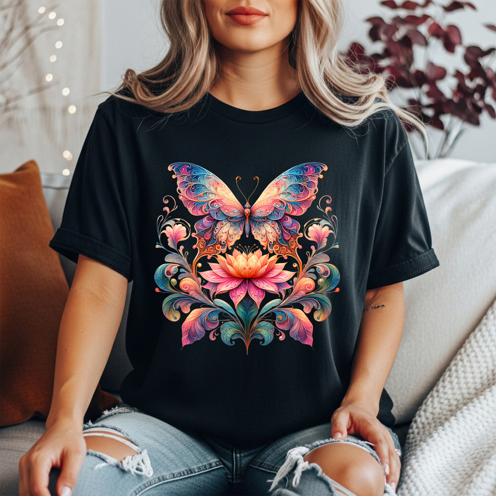 Floral Butterfly Tee