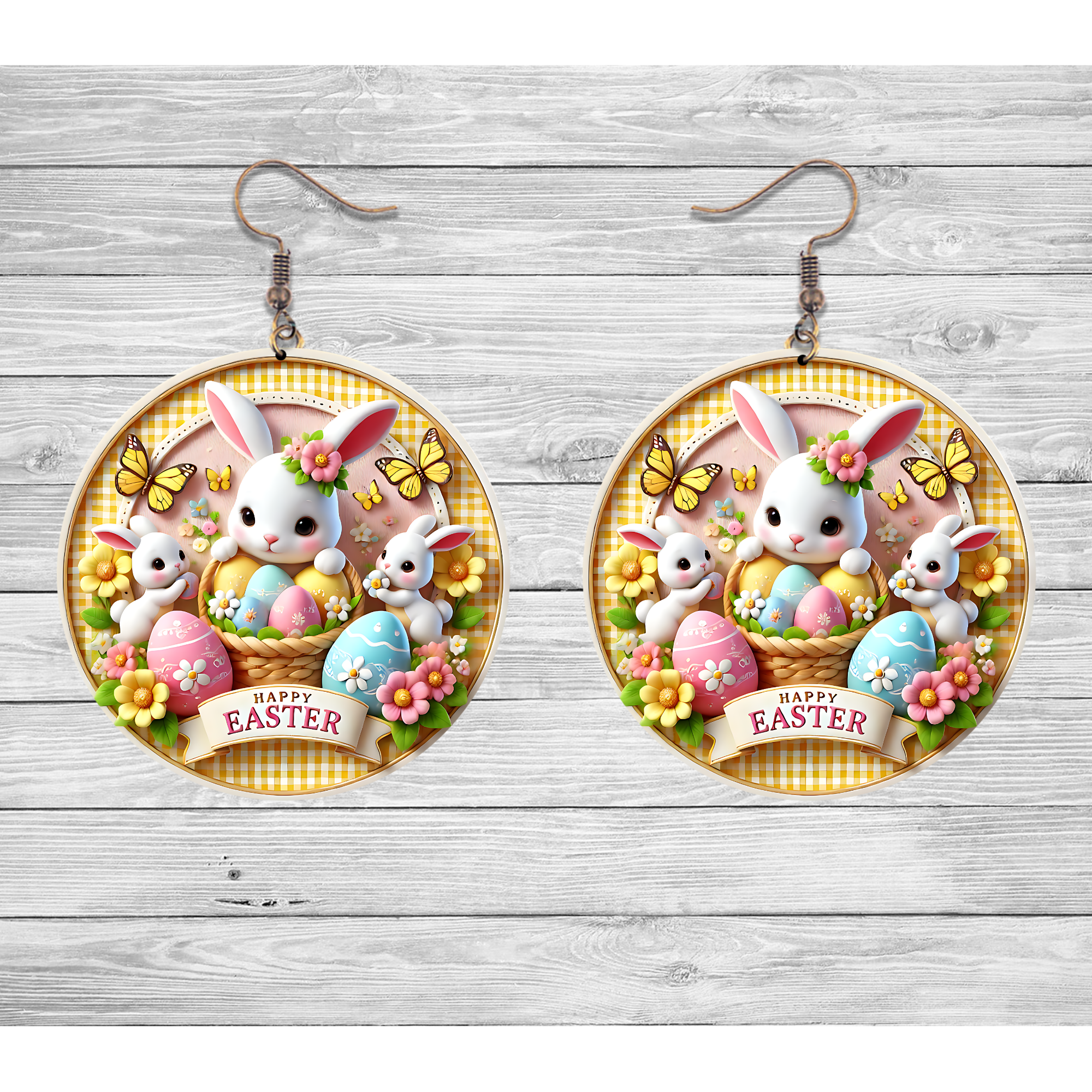 Happy Easter Bunny Trio Earrings