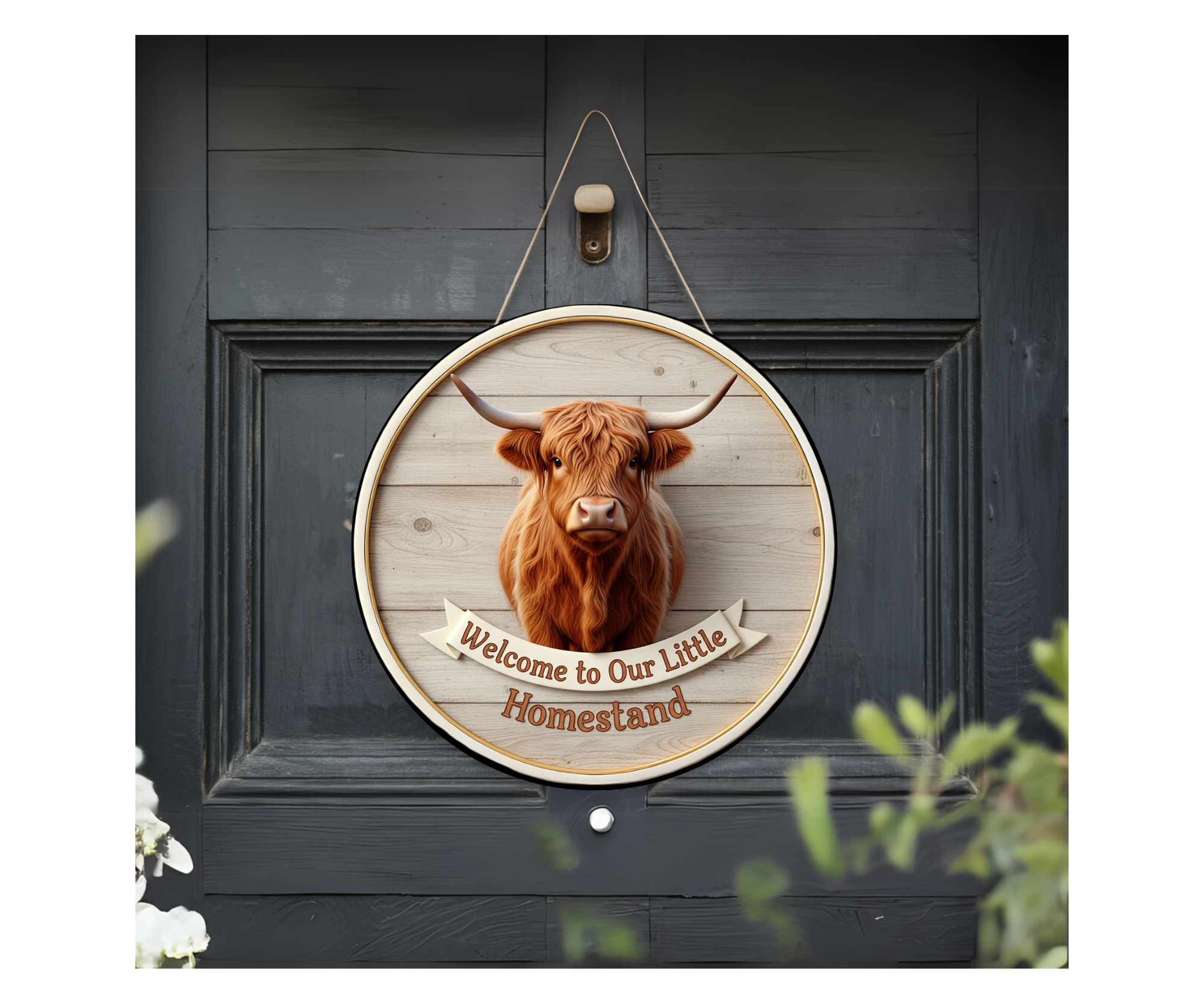Highland Cow Door Signs