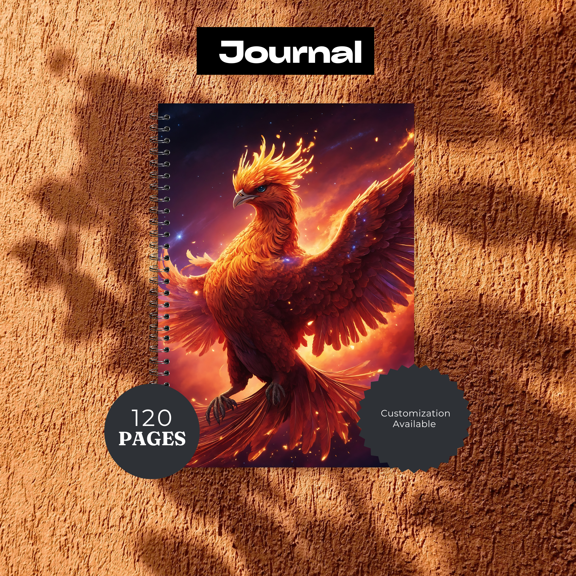 Phoenix Journal - 120 Page Lined Notebook for Writing & Planning