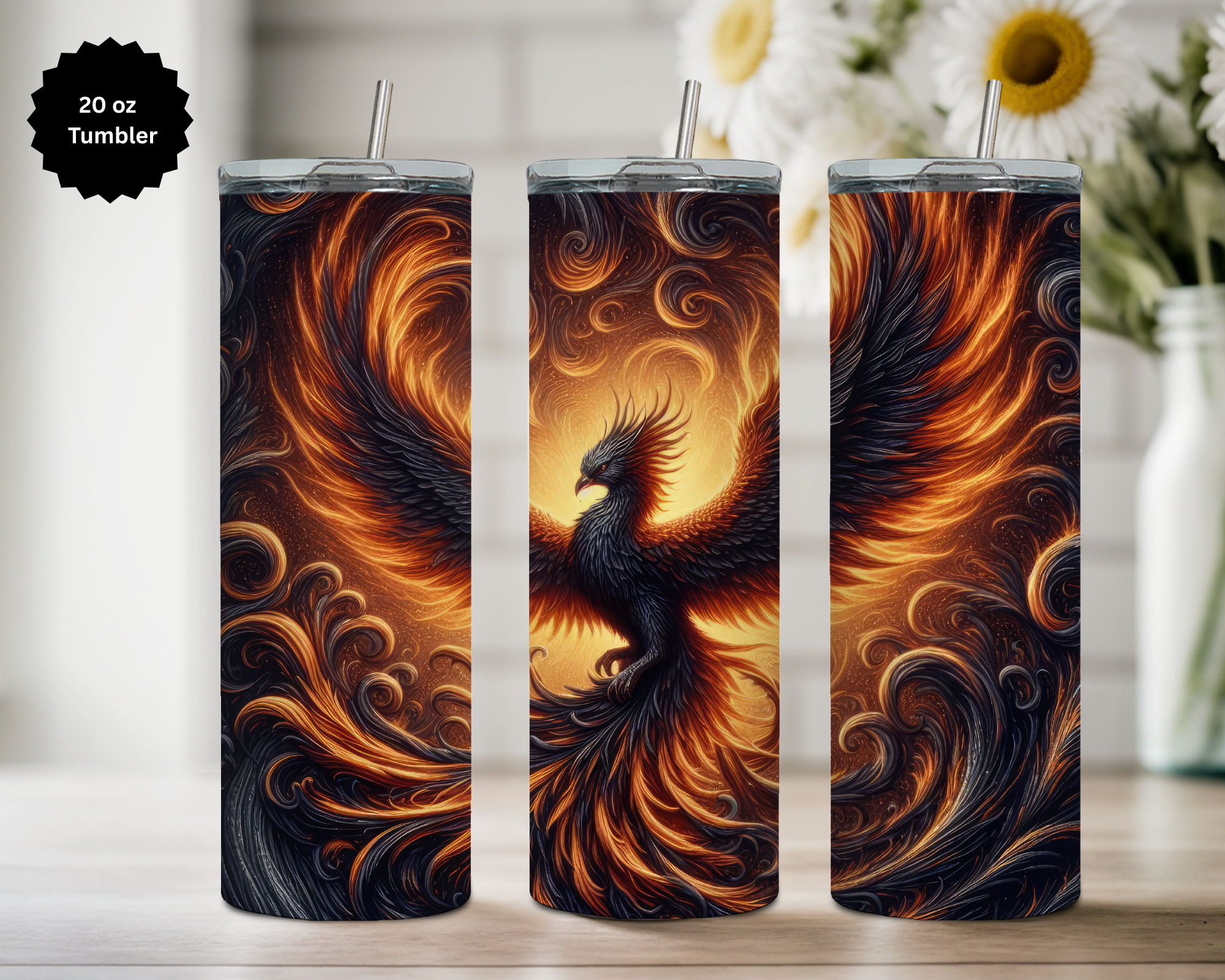 Phoenix 20 oz Stainless Steel Tumbler - Rise & Shine Collection