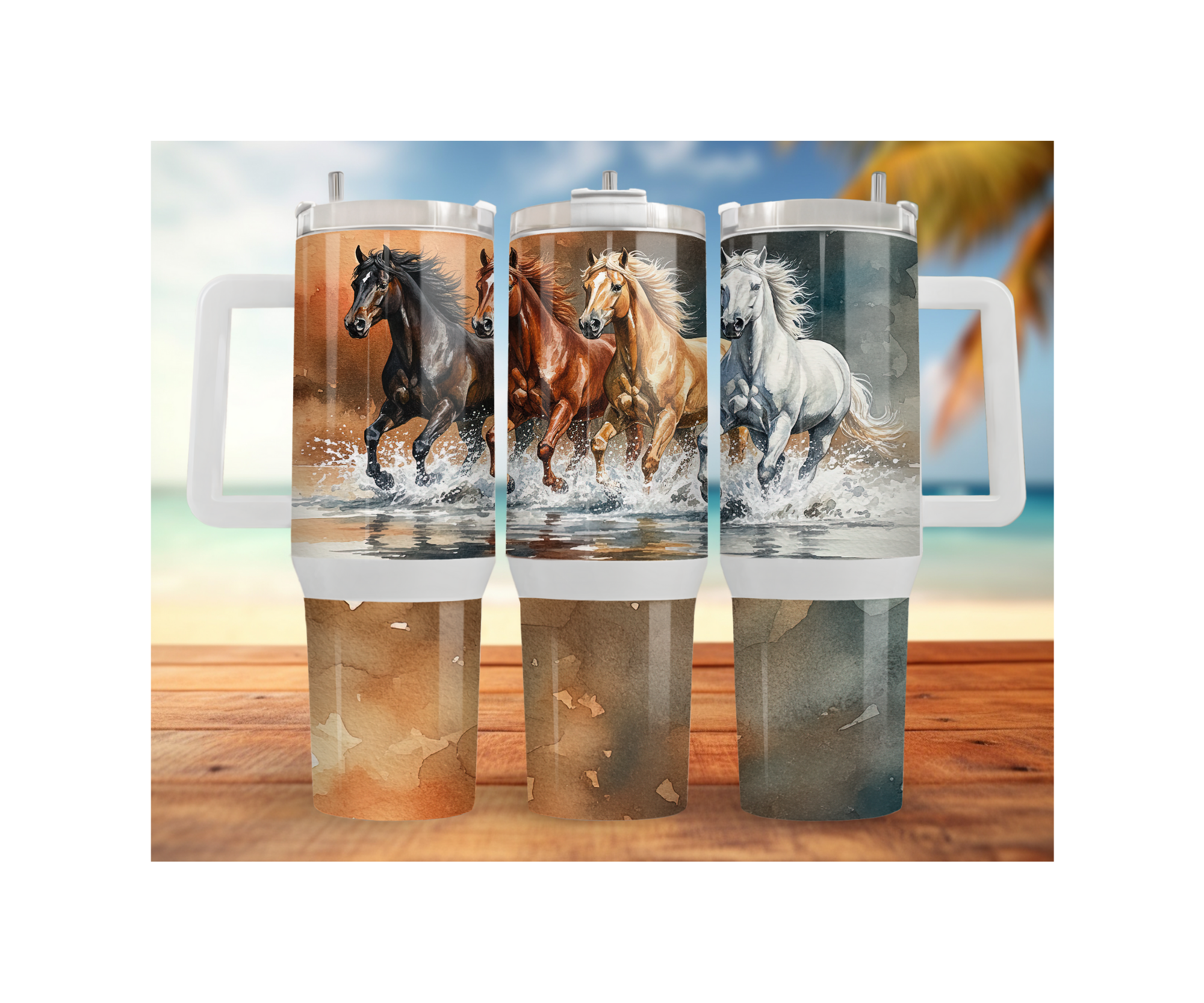 Horse Stainless Steel Tumblers and mugs Multiple Sizes and Images Available