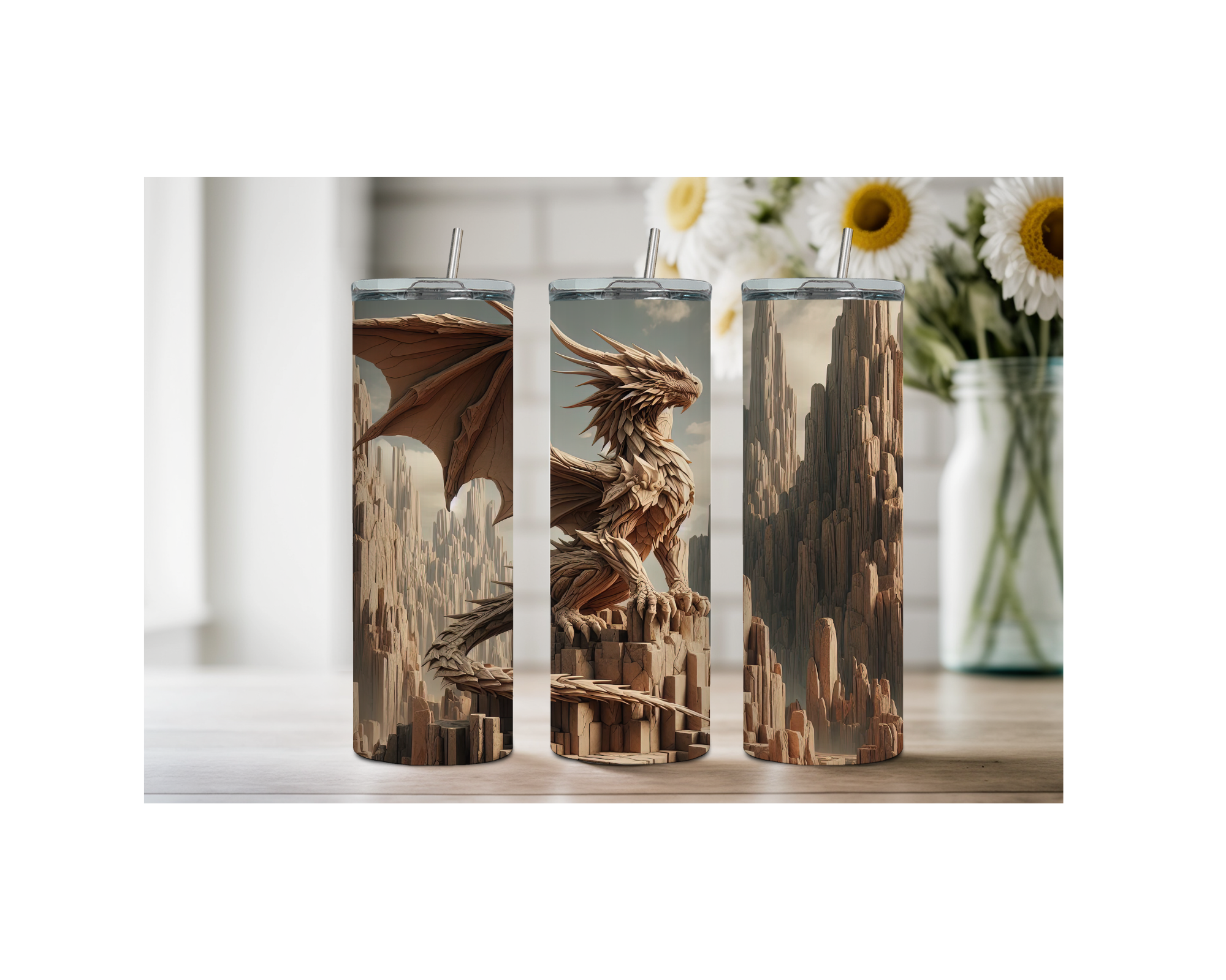 Mystic Scales Dragon Stainless Tumbler. Multiple Sizes and Images Available.