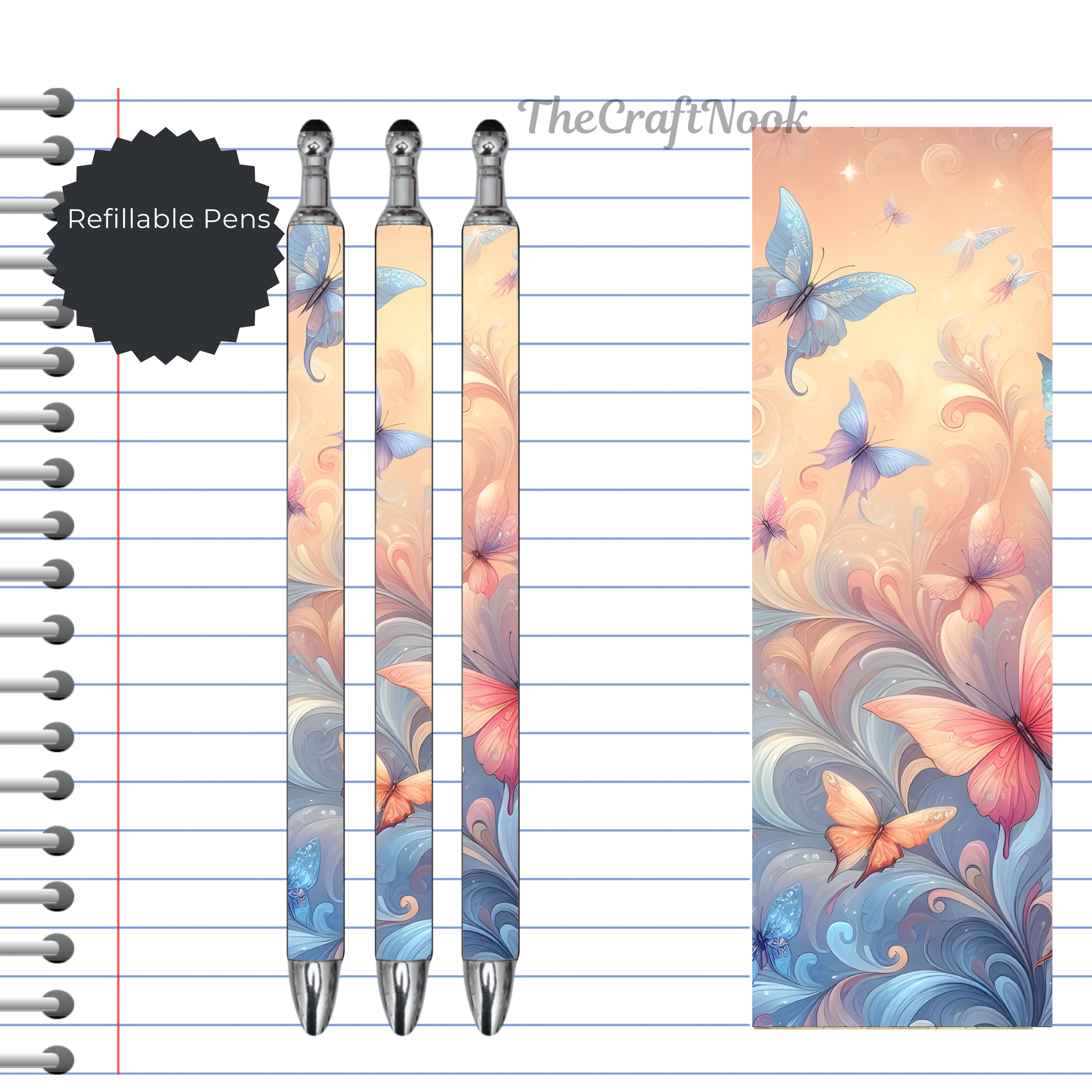 Butterfly Refillable Pens, multiple options and Images available.
