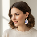 Floral Bunny Easter Earrings