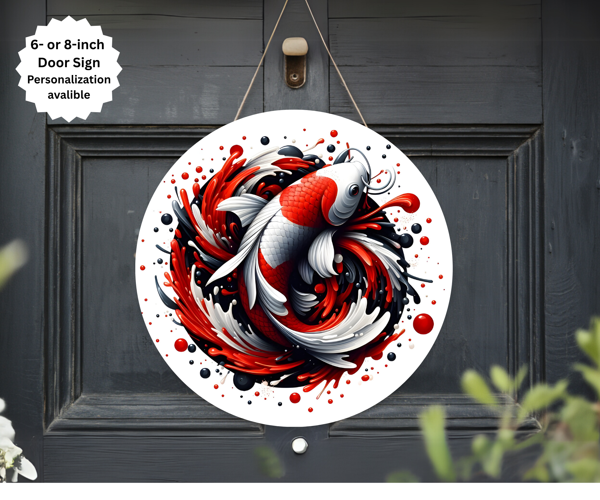 Koi Fish Door Signs