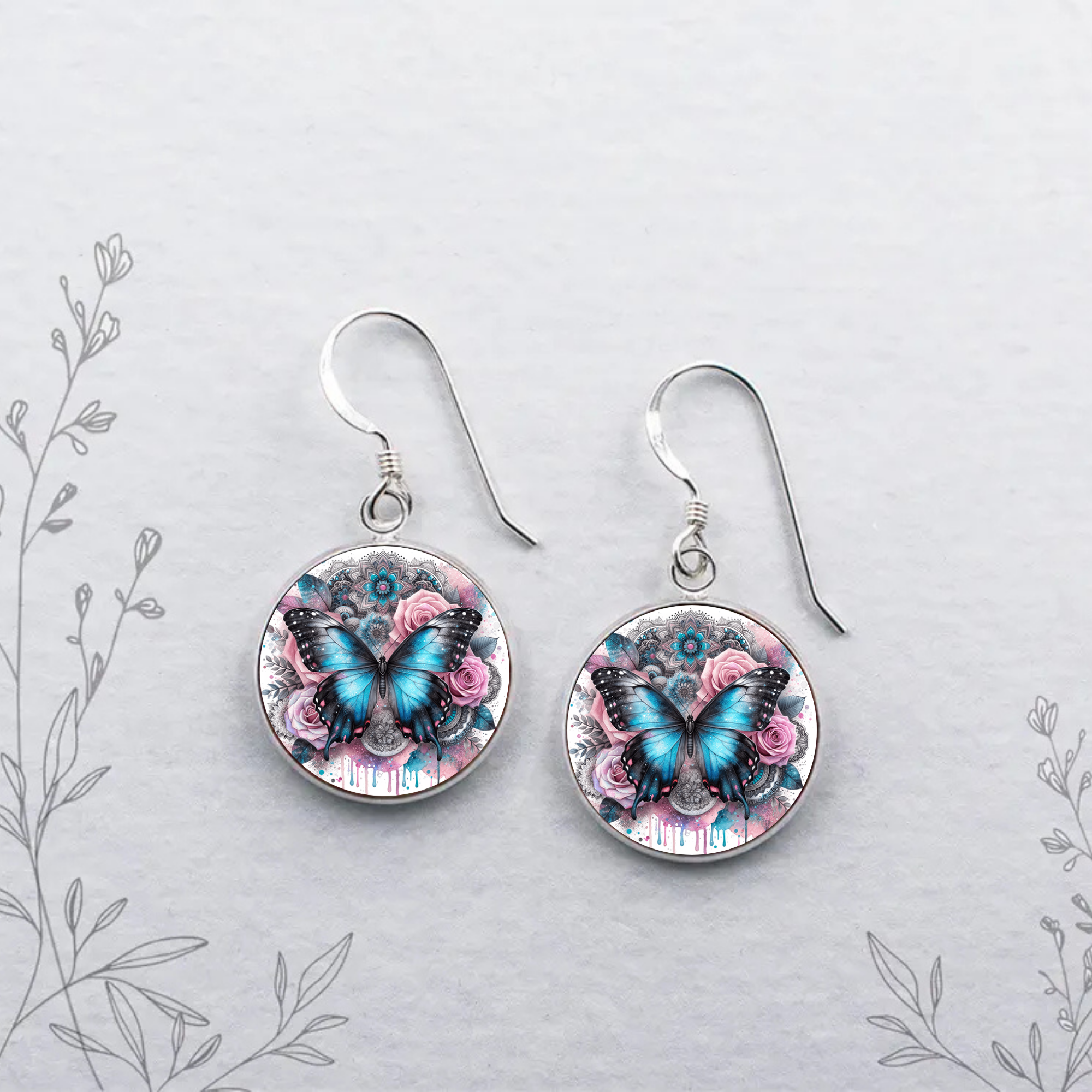 Butterfly Stud or Dangle Earrings