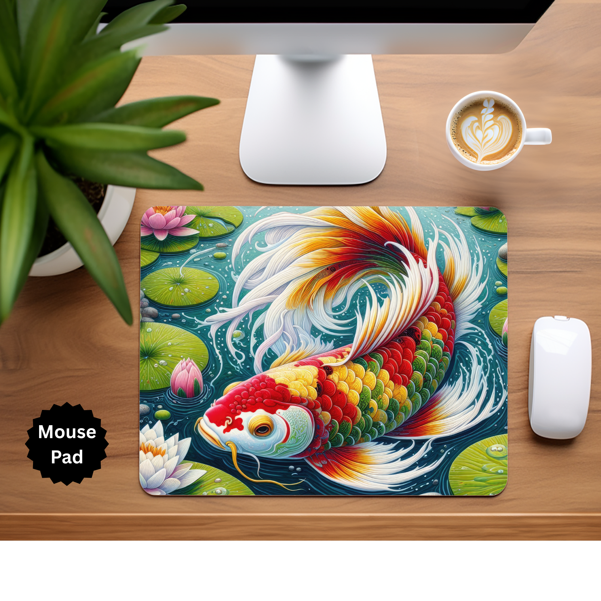Koi Fish Mouse Pad