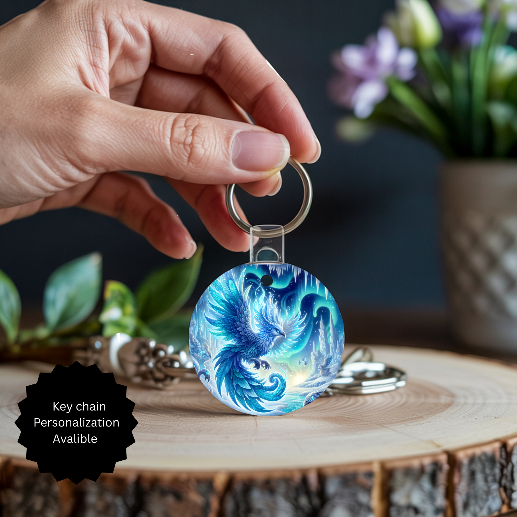 Phoenix Keychain - Mythical Fire Bird Accessory