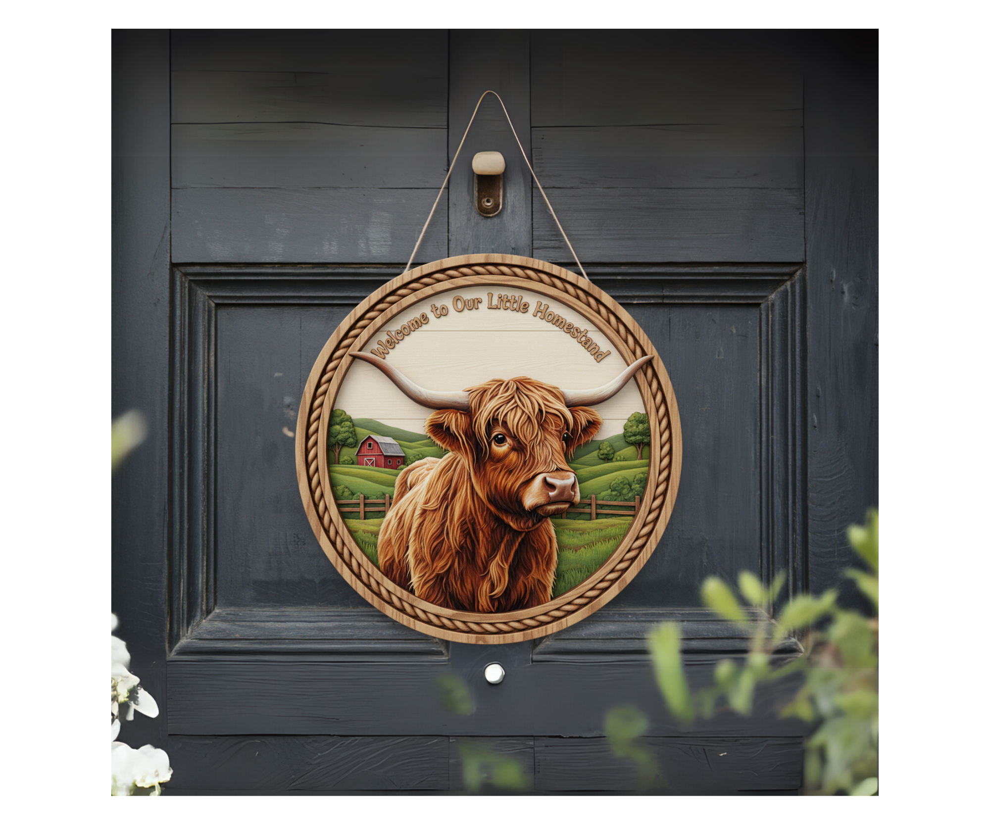 Highland Cow Door Signs