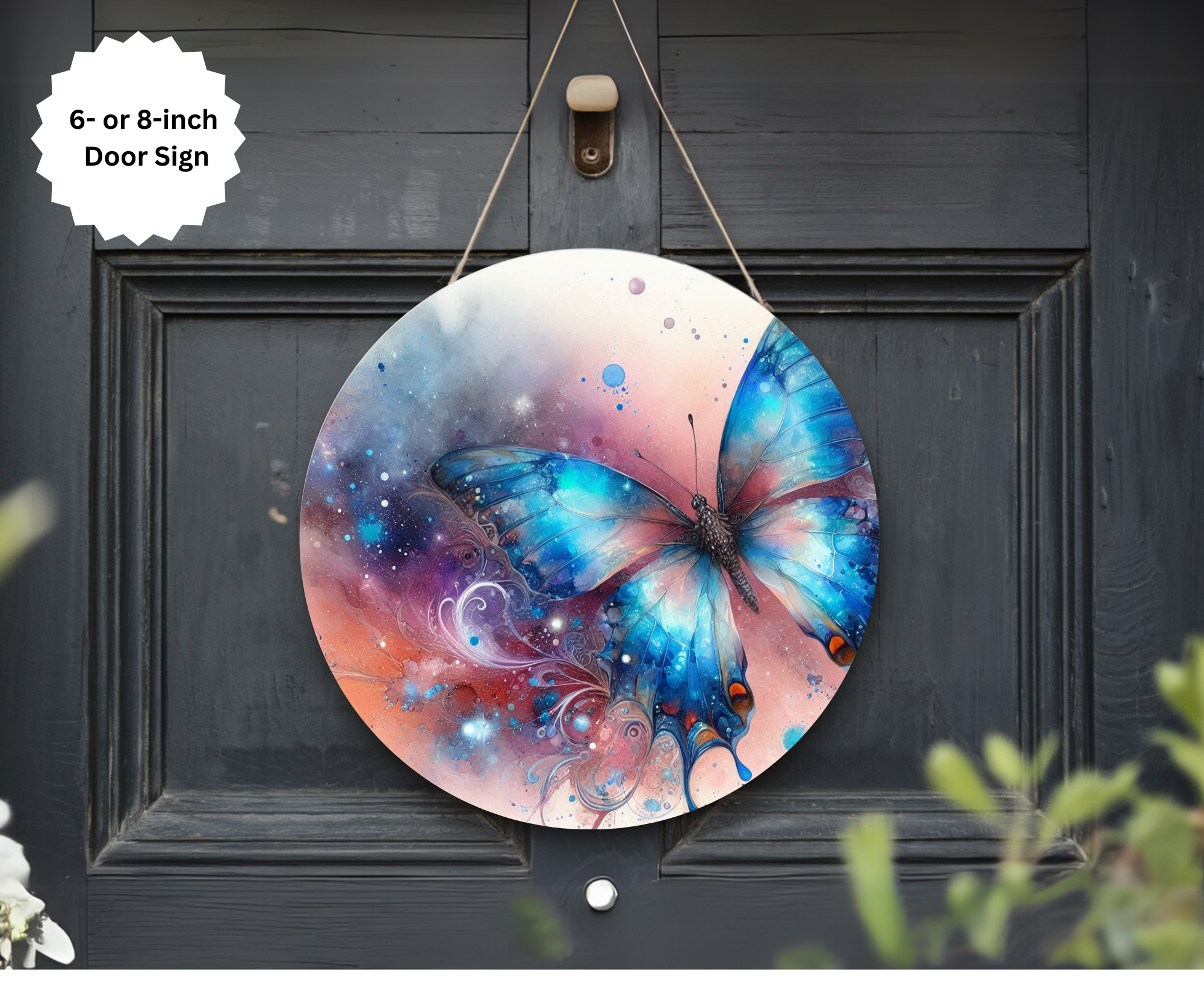 Butterfly Door Signs, Multiple images options.