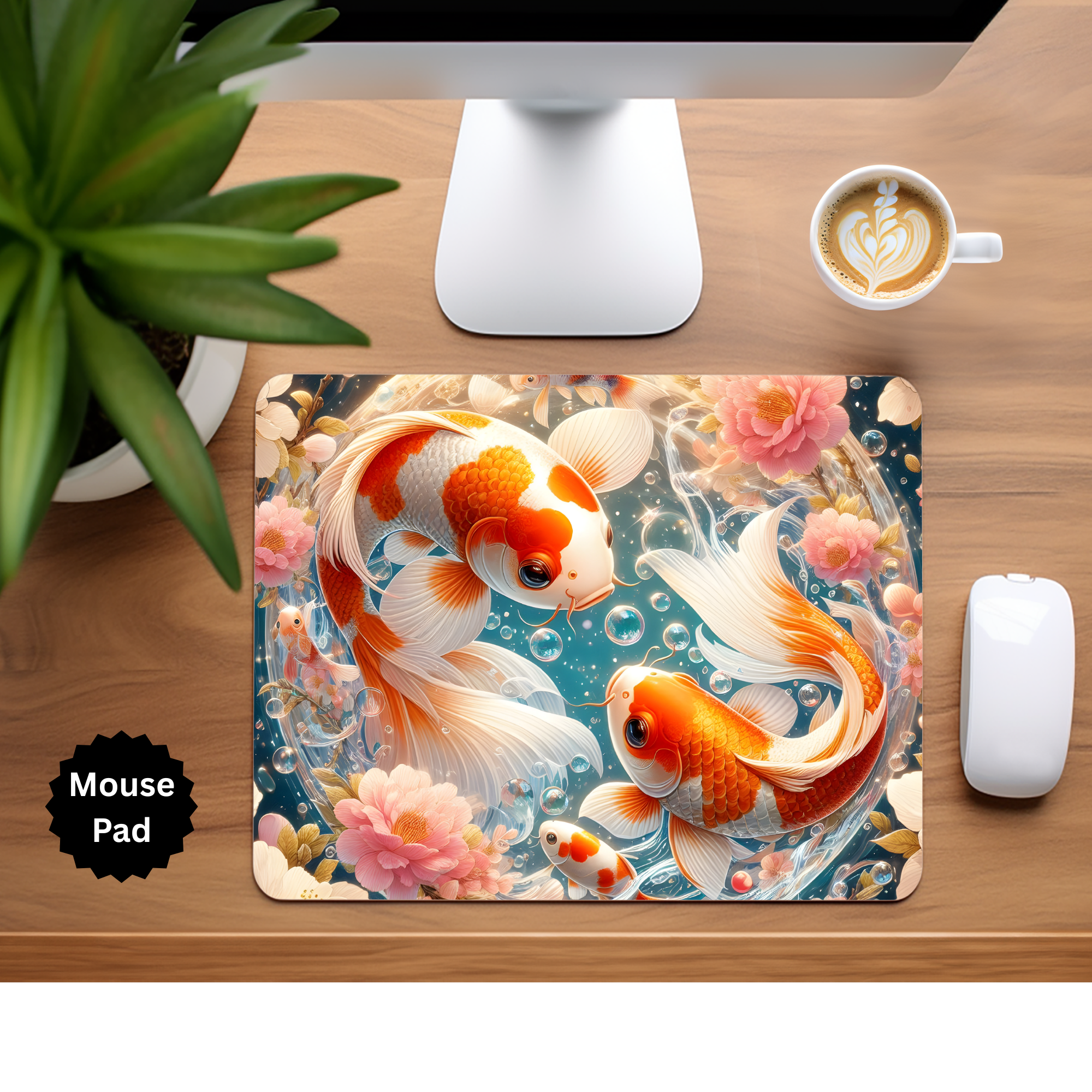Koi Fish Mouse Pad