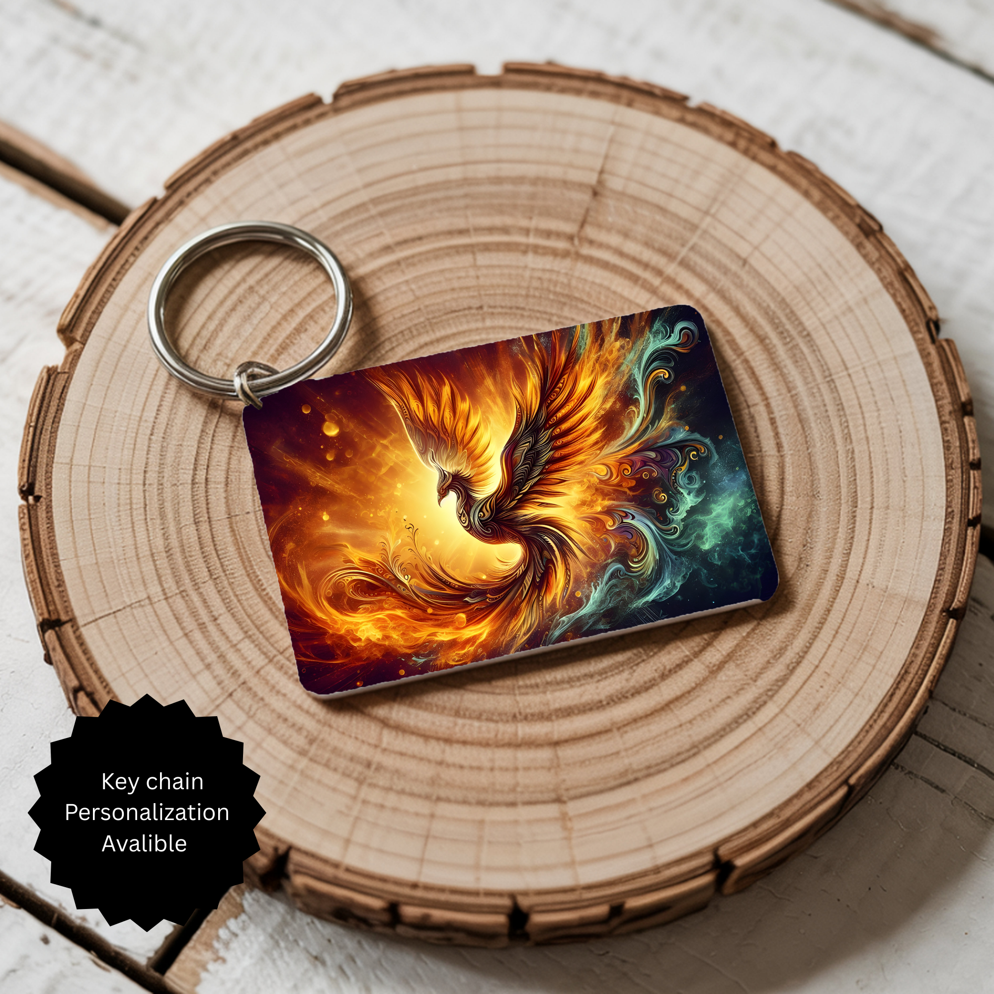 Phoenix Keychain - Mythical Fire Bird Accessory