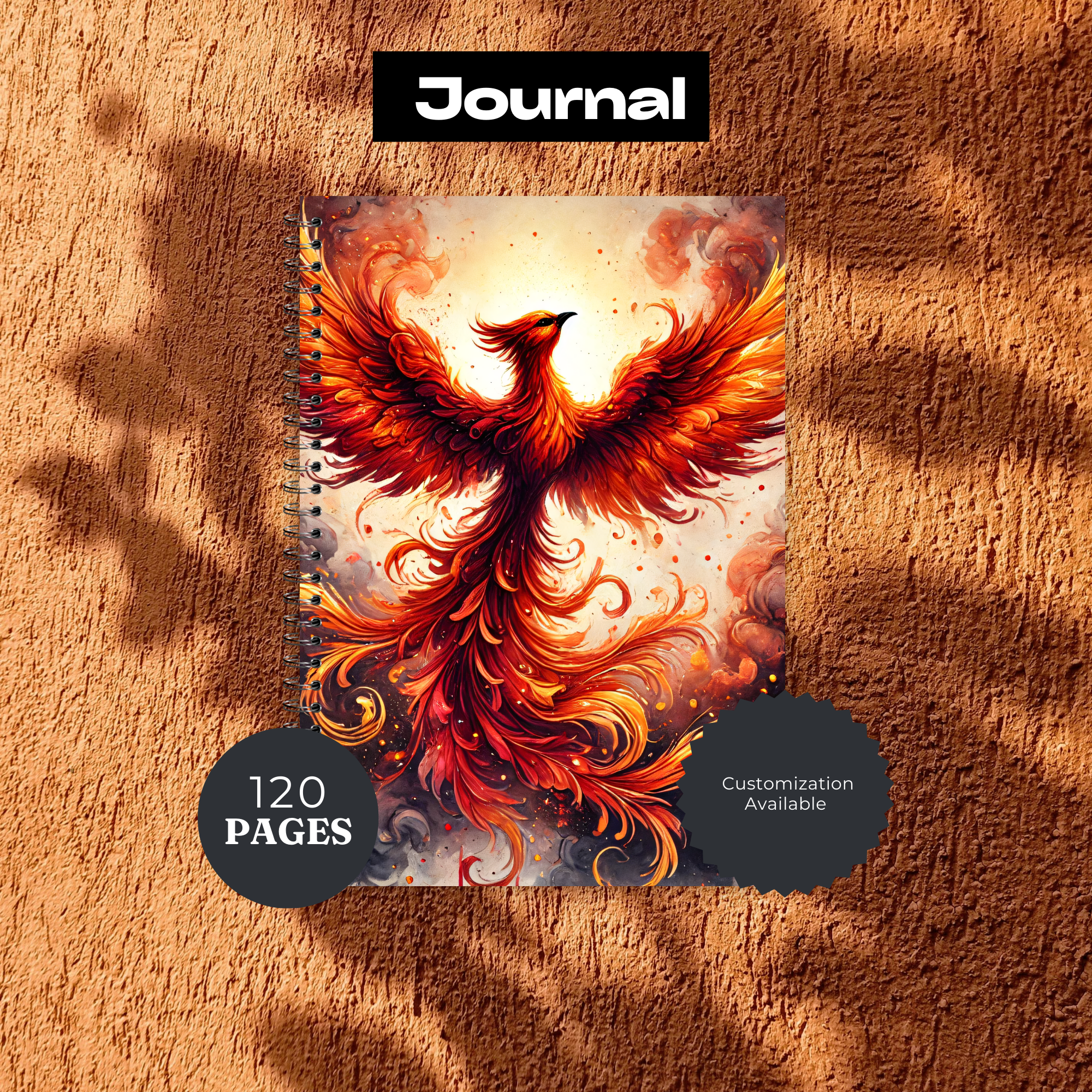 Phoenix Journal - 120 Page Lined Notebook for Writing & Planning
