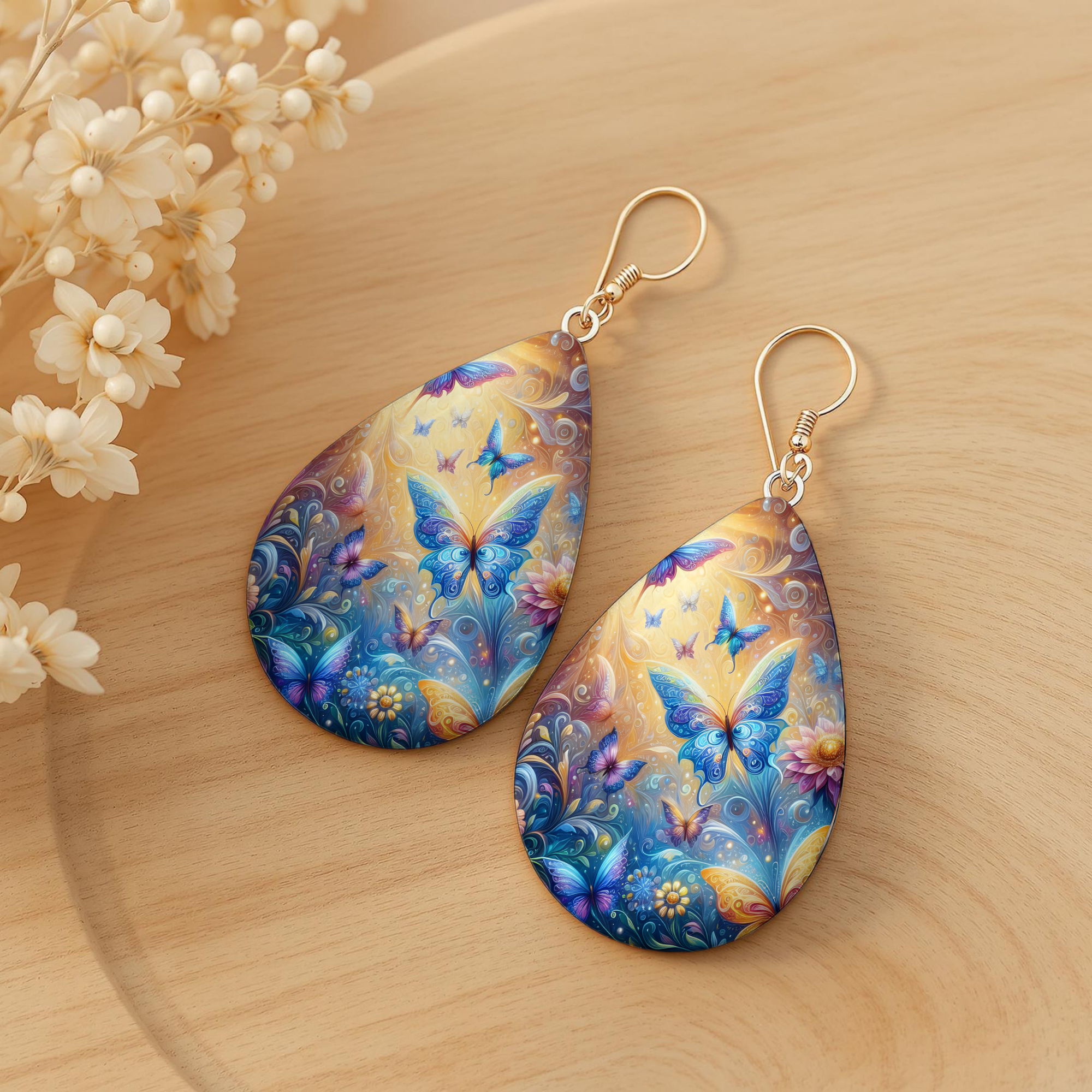 Butterfly Teardrop Earrings