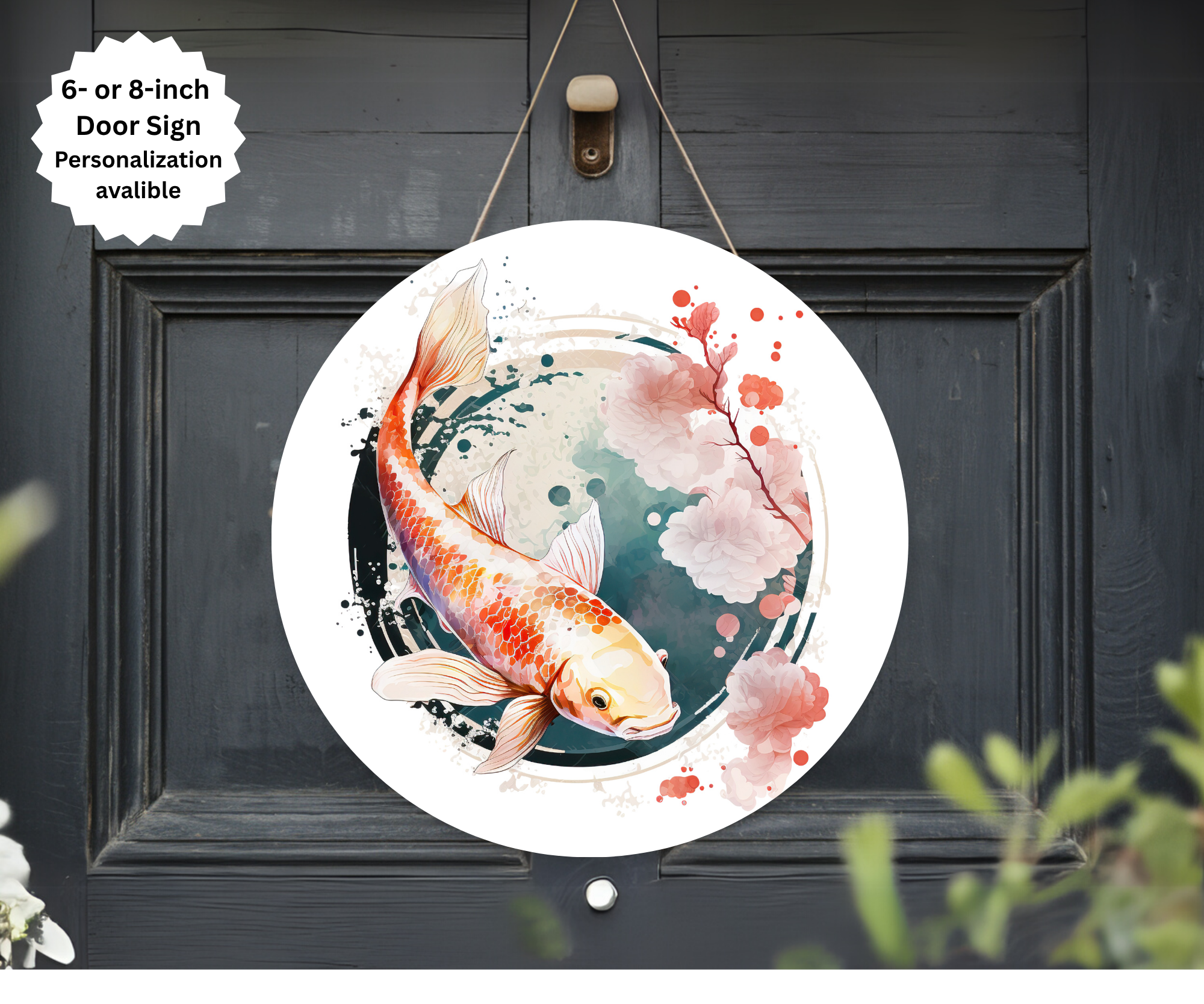 Koi Fish Door Signs
