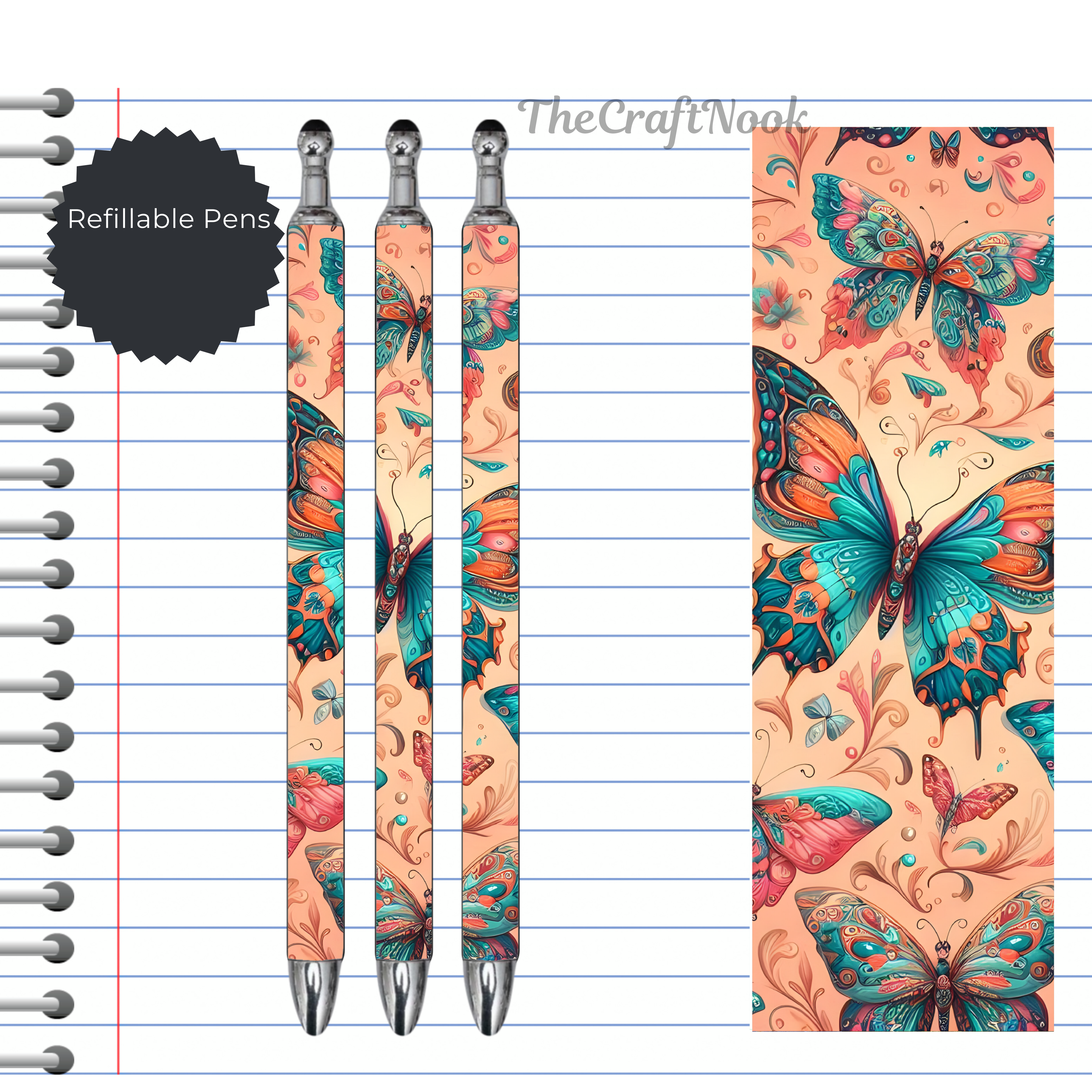 Butterfly Refillable Pens, multiple options and Images available.