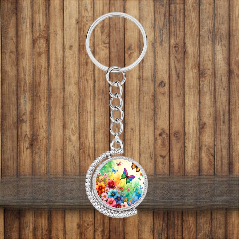 Bezel Butterfly Keychain