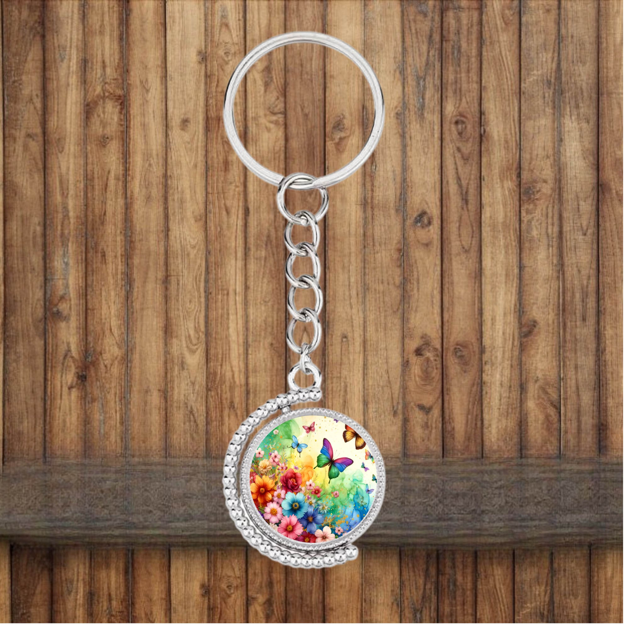 Bezel Butterfly Keychain