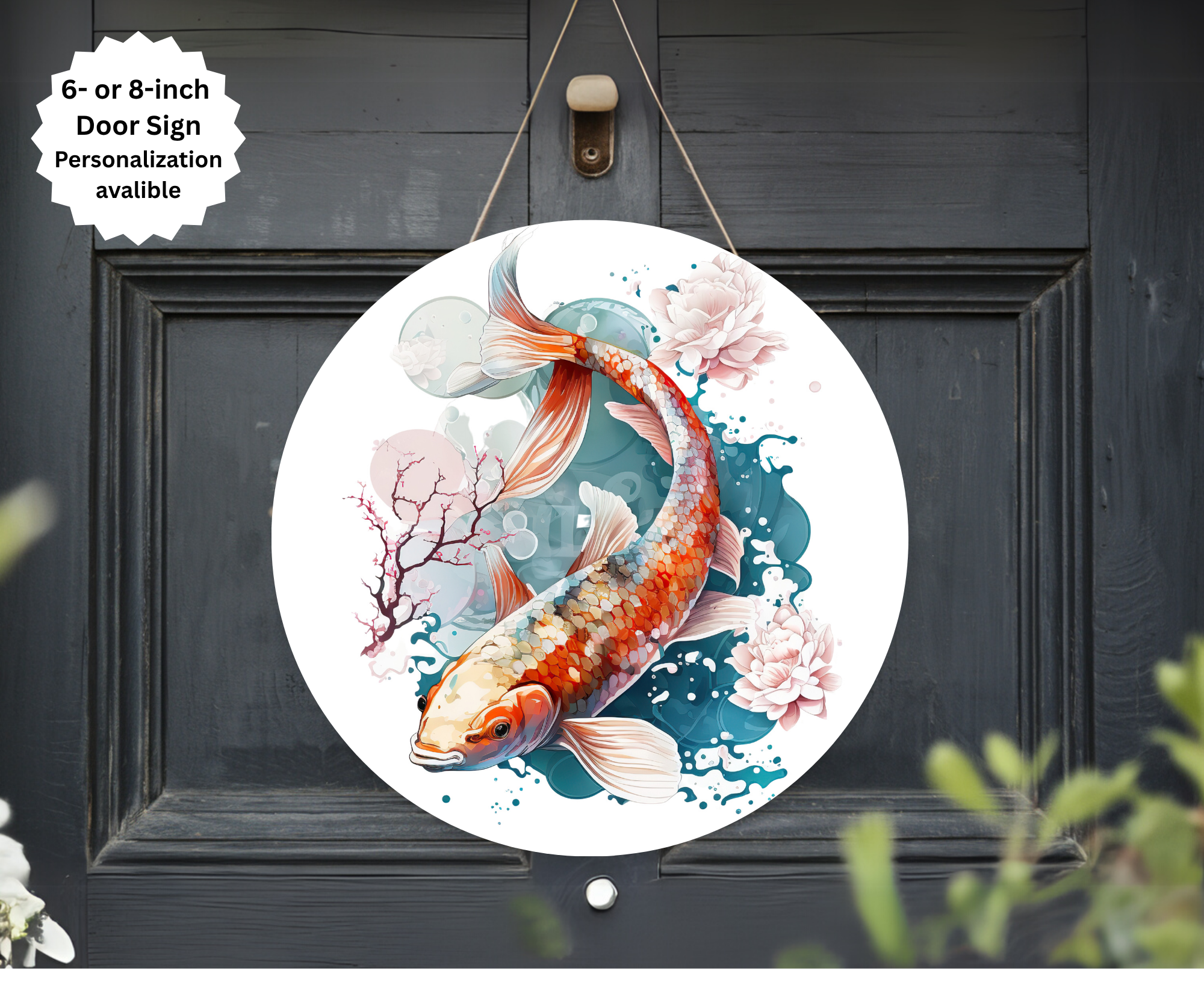 Koi Fish Door Signs